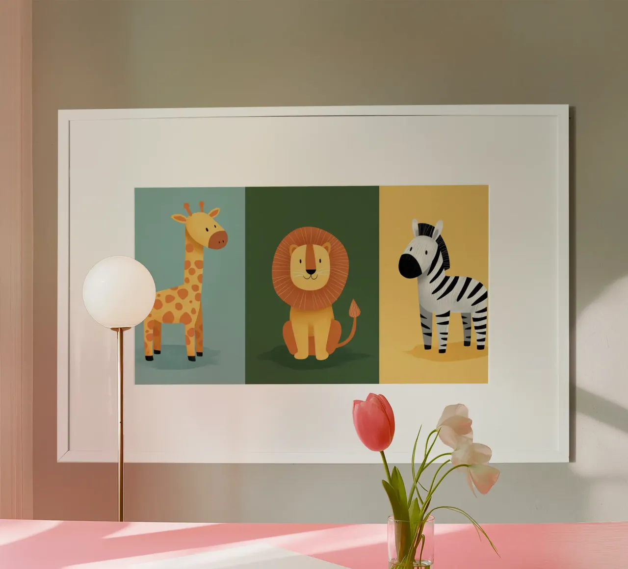 Trittico animali asilo nido poster da Imagine