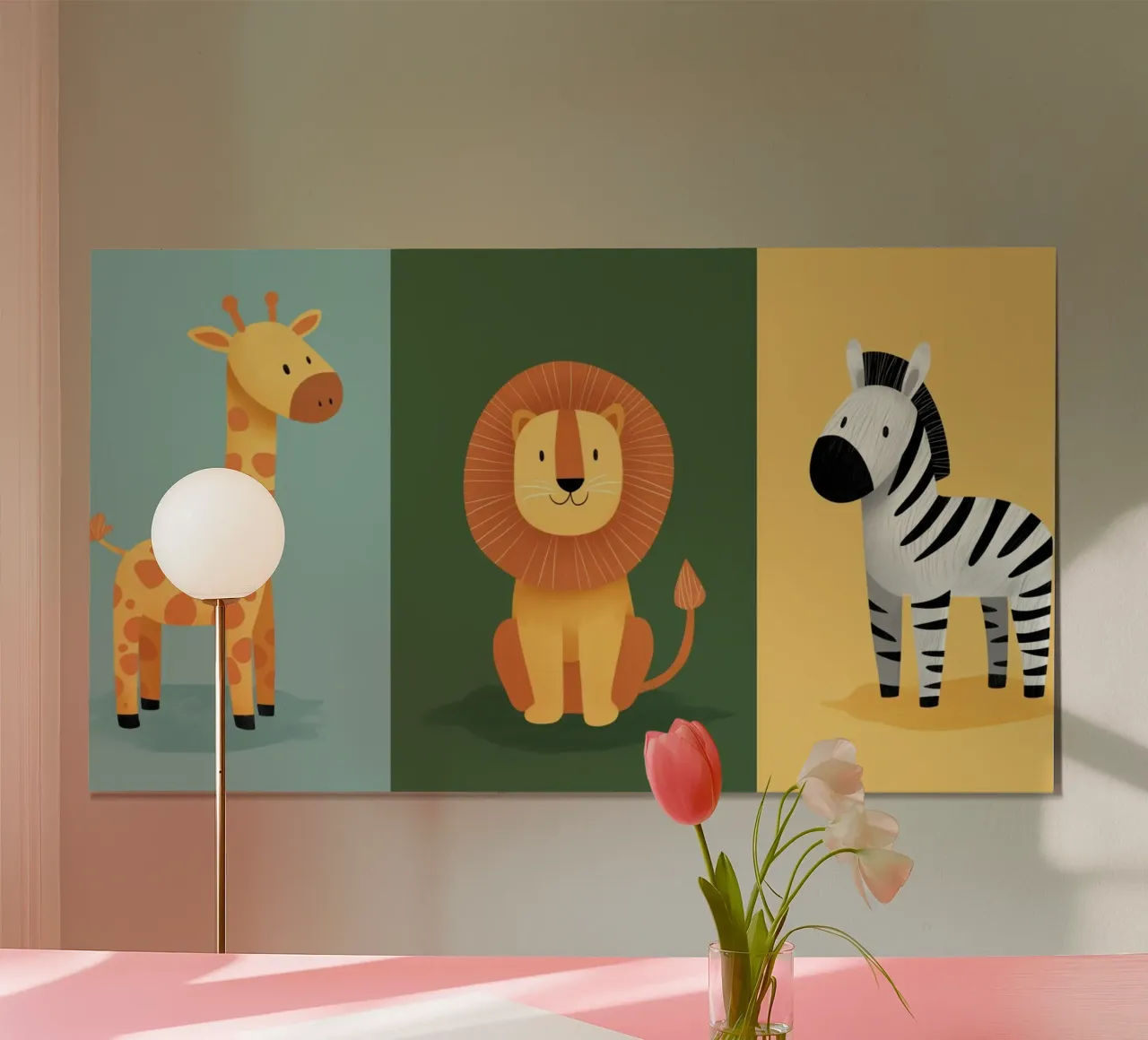 Trittico animali asilo nido poster da Imagine