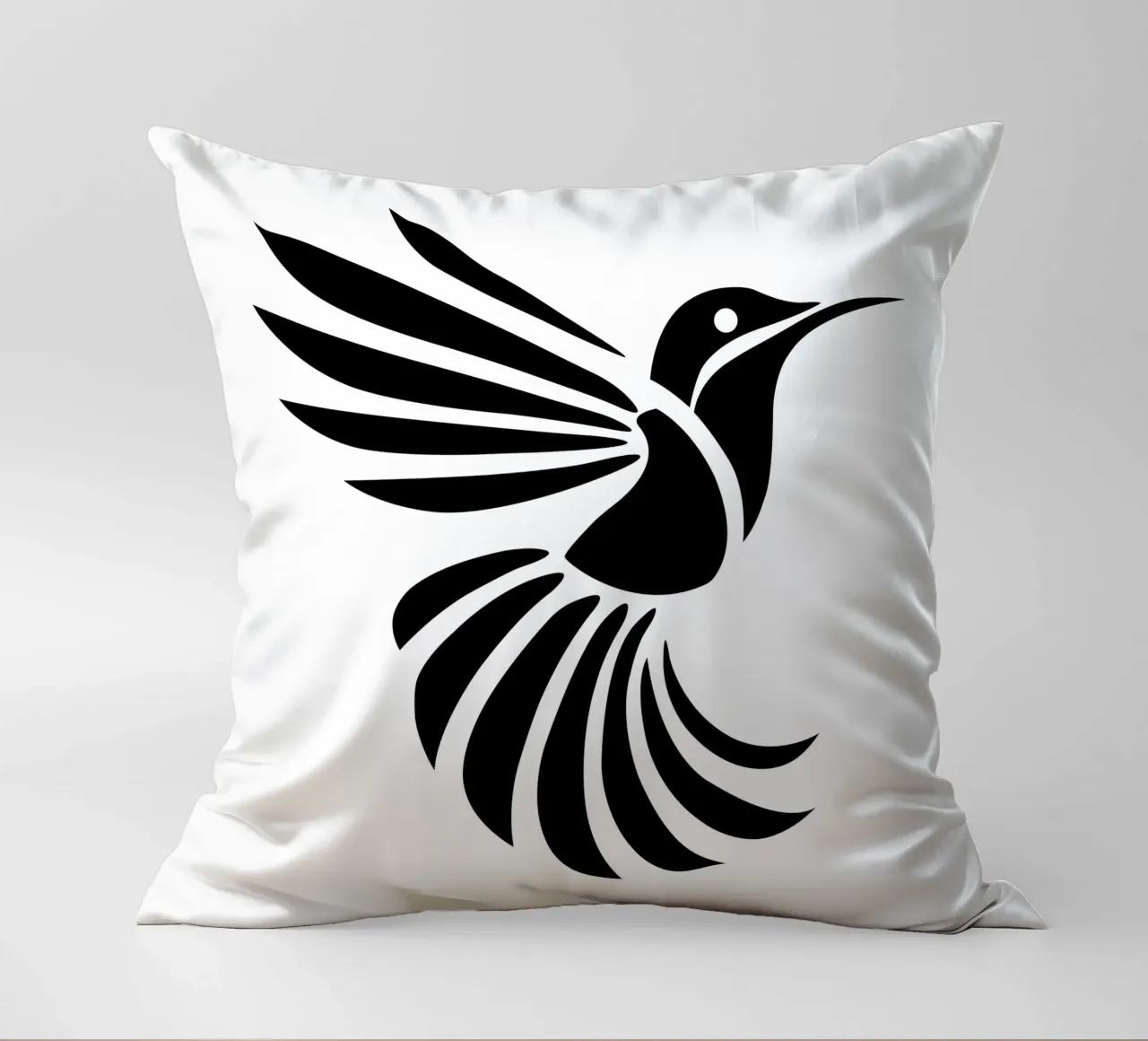 Silent Flight – Minimalist Hummingbird cuscino da Sivaro