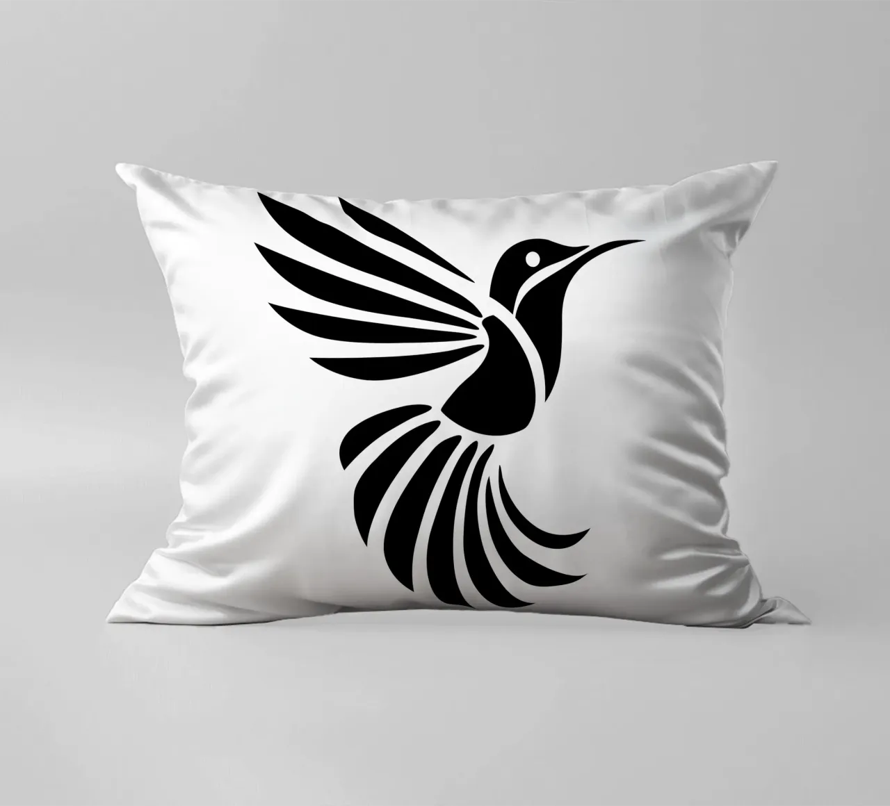 Silent Flight – Minimalist Hummingbird cuscino da Sivaro