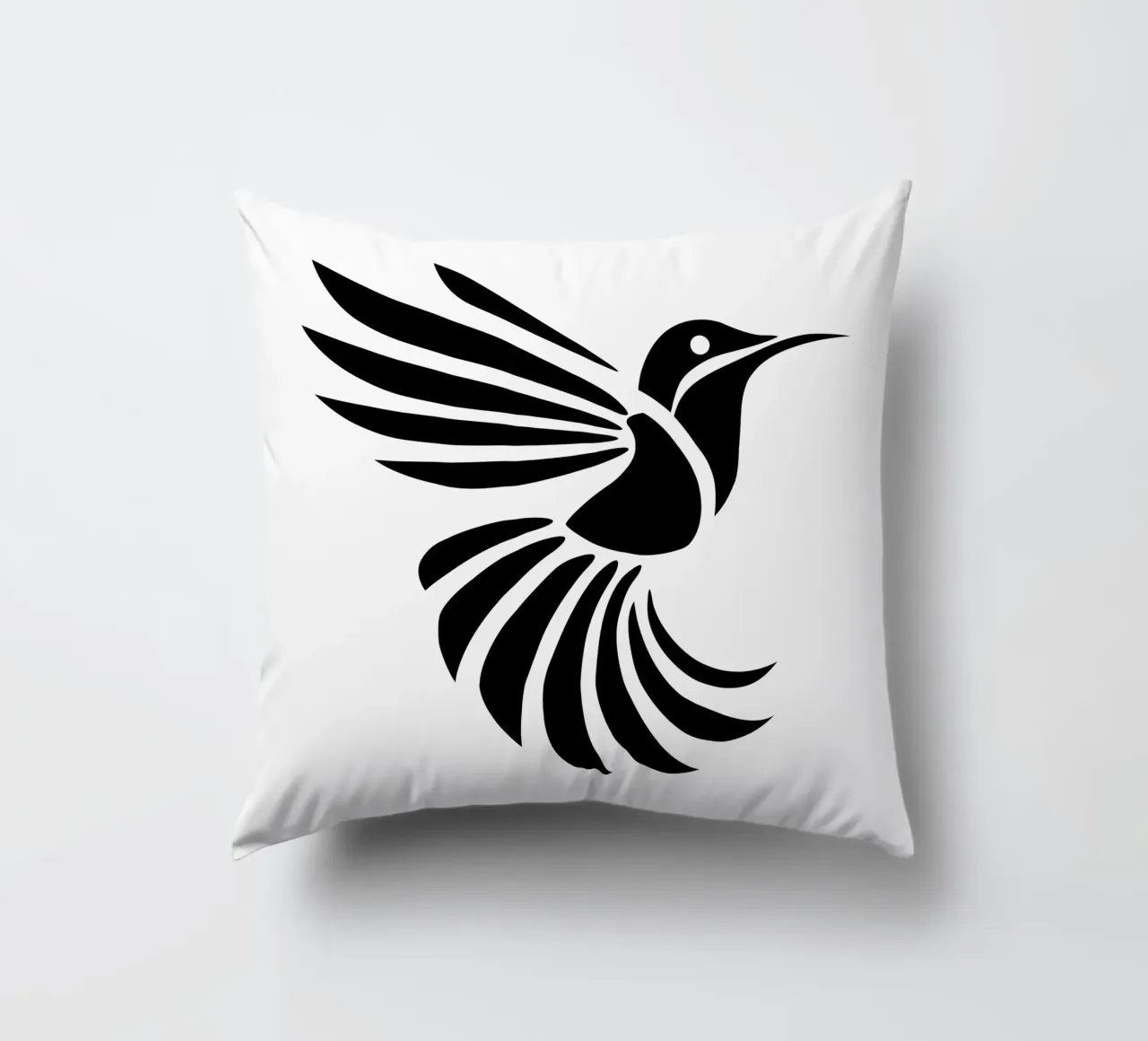 Silent Flight – Minimalist Hummingbird cuscino da Sivaro