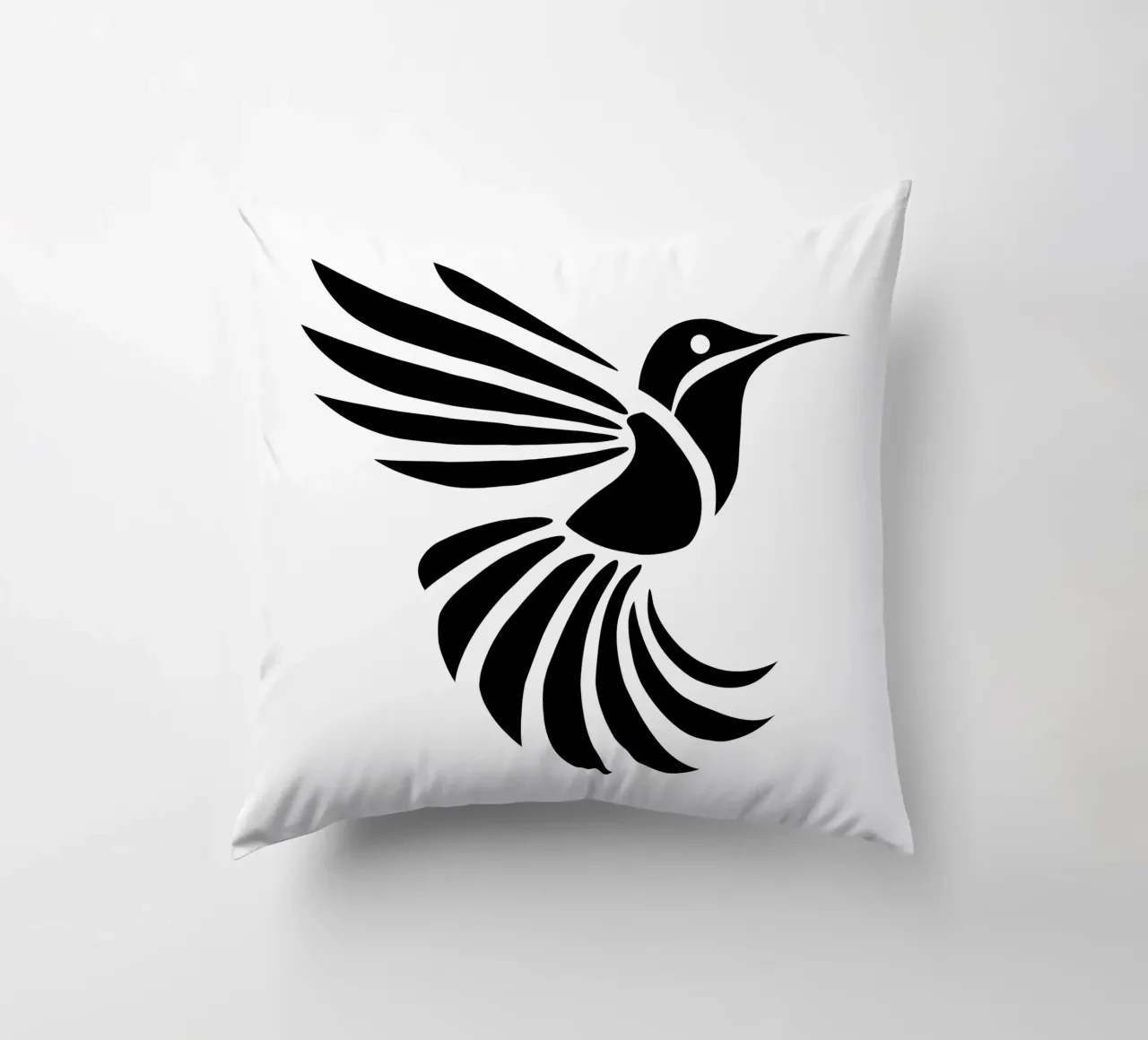 Silent Flight – Minimalist Hummingbird cuscino da Sivaro