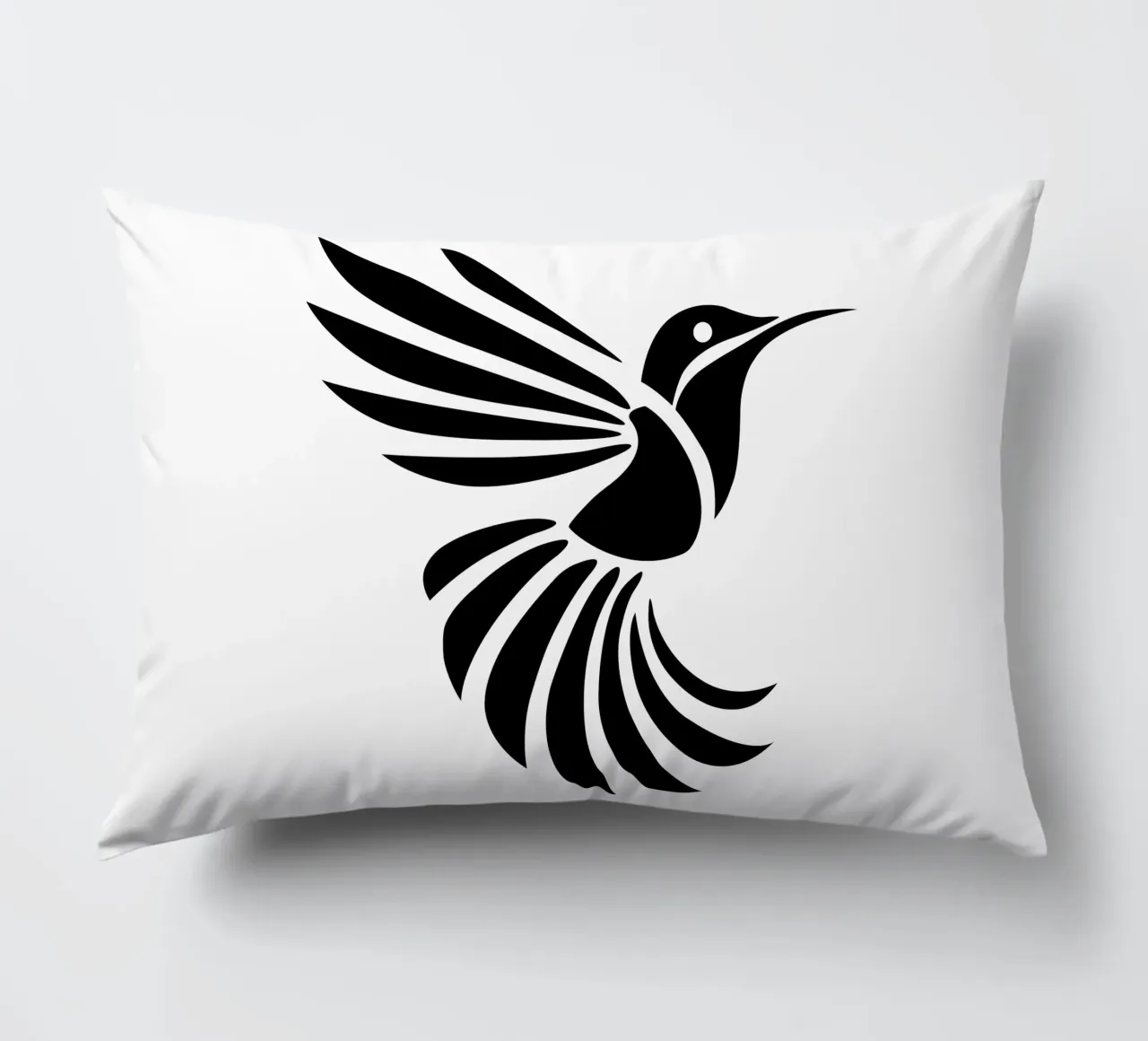 Silent Flight – Minimalist Hummingbird cuscino da Sivaro