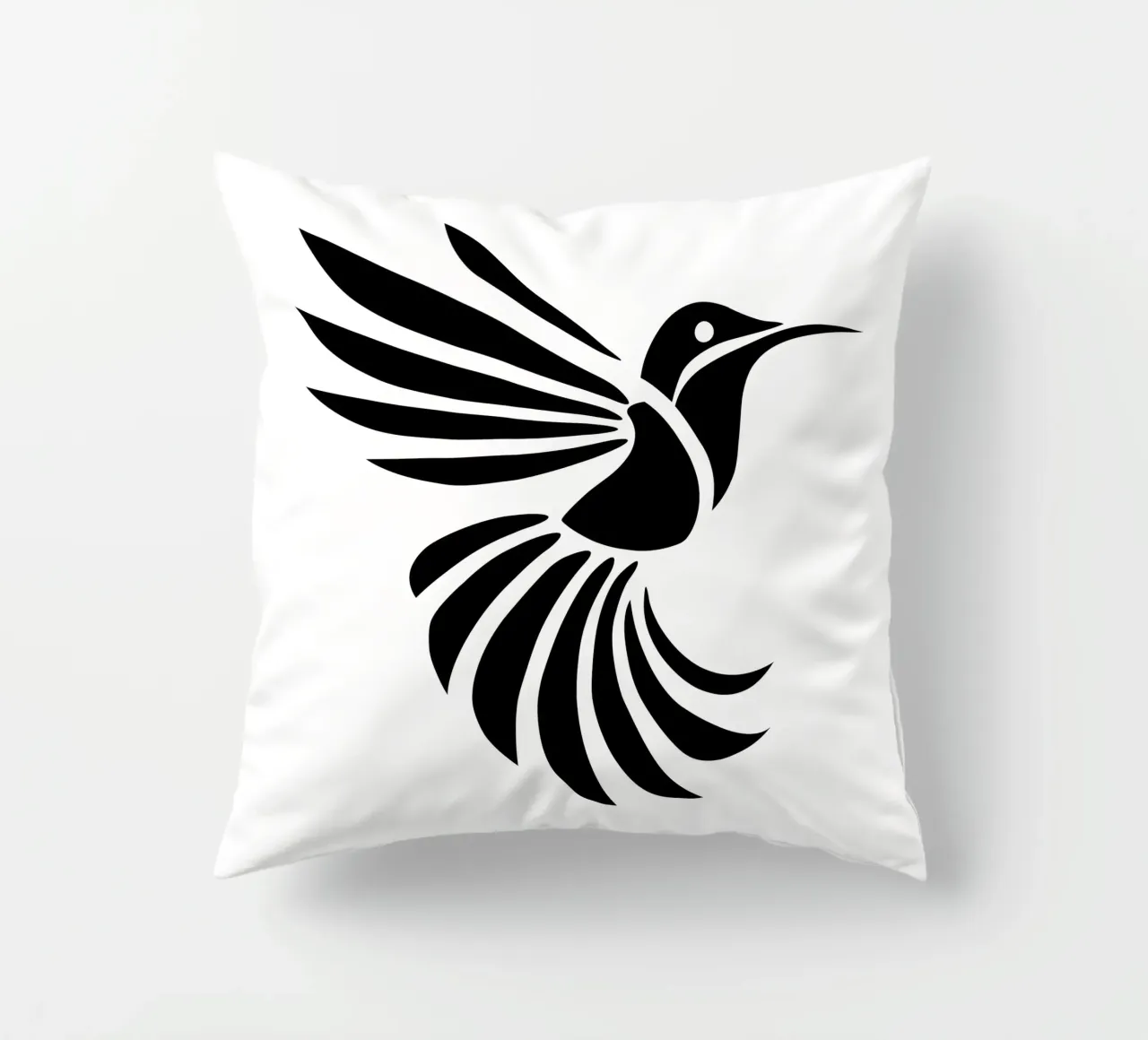 Silent Flight – Minimalist Hummingbird cuscino da Sivaro
