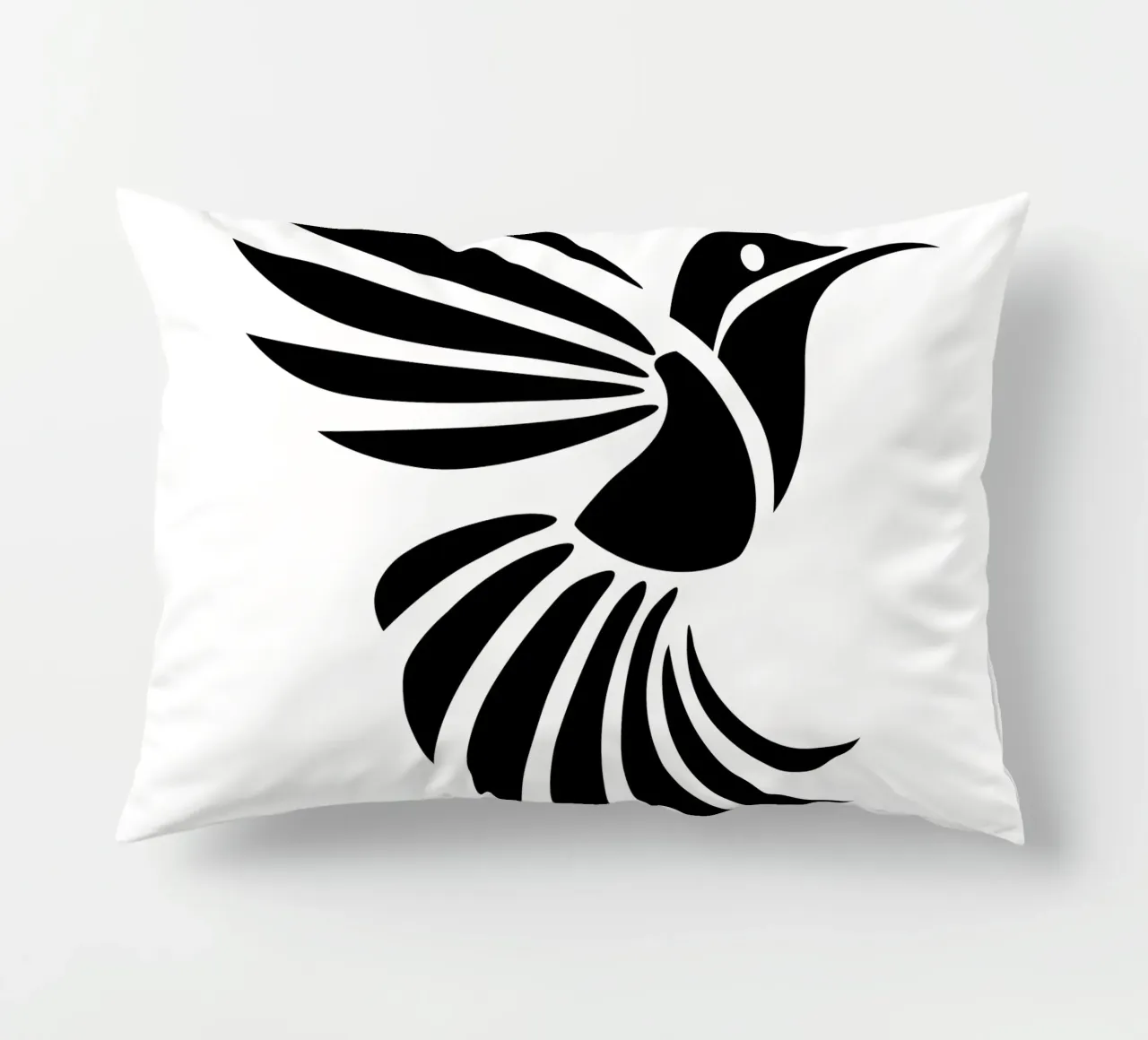 Silent Flight – Minimalist Hummingbird cuscino da Sivaro