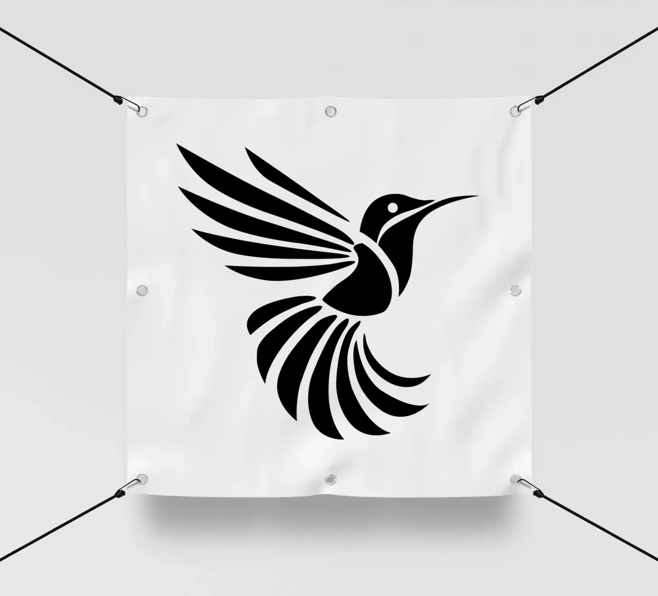 Silent Flight – Minimalist Hummingbird telo in pvc da Sivaro