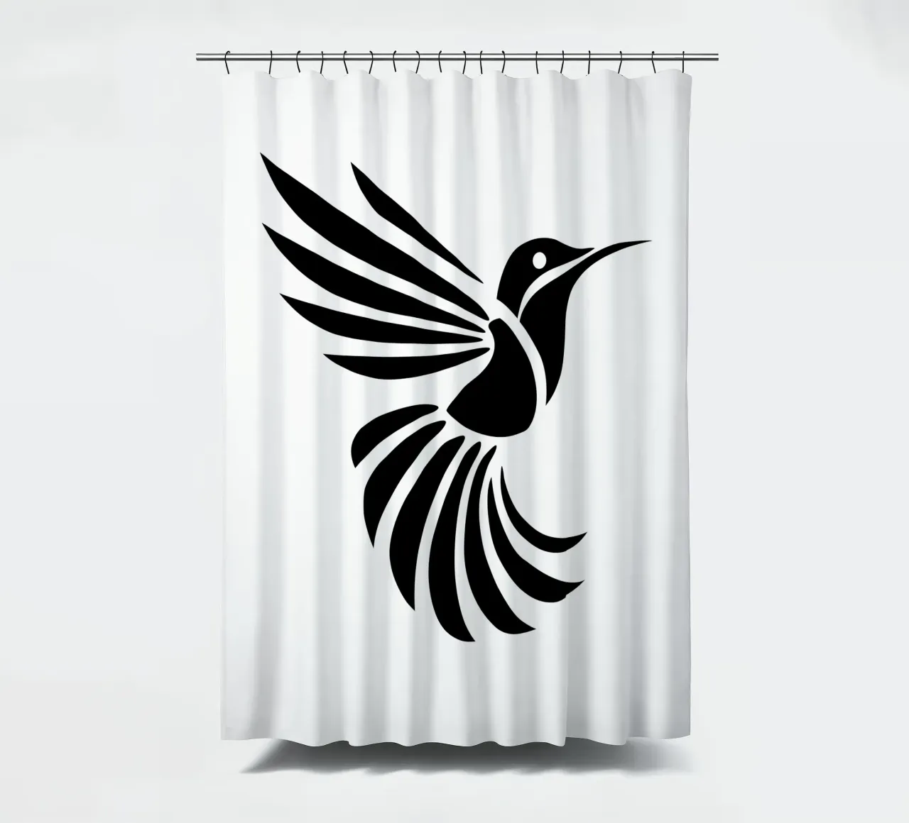 Silent Flight – Minimalist Hummingbird tenda da doccia da Sivaro