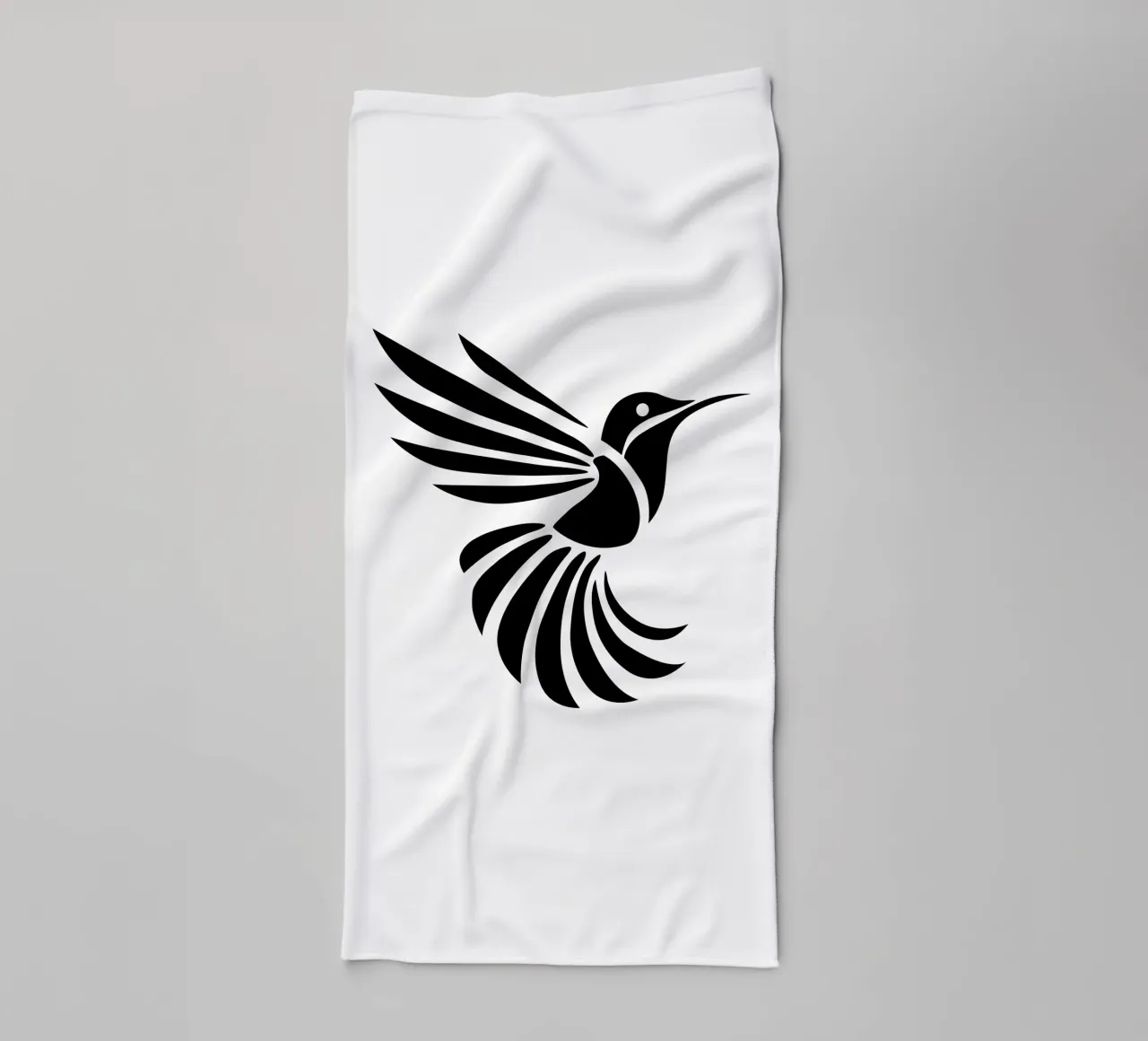 Silent Flight – Minimalist Hummingbird asciugamano da bagno da Sivaro