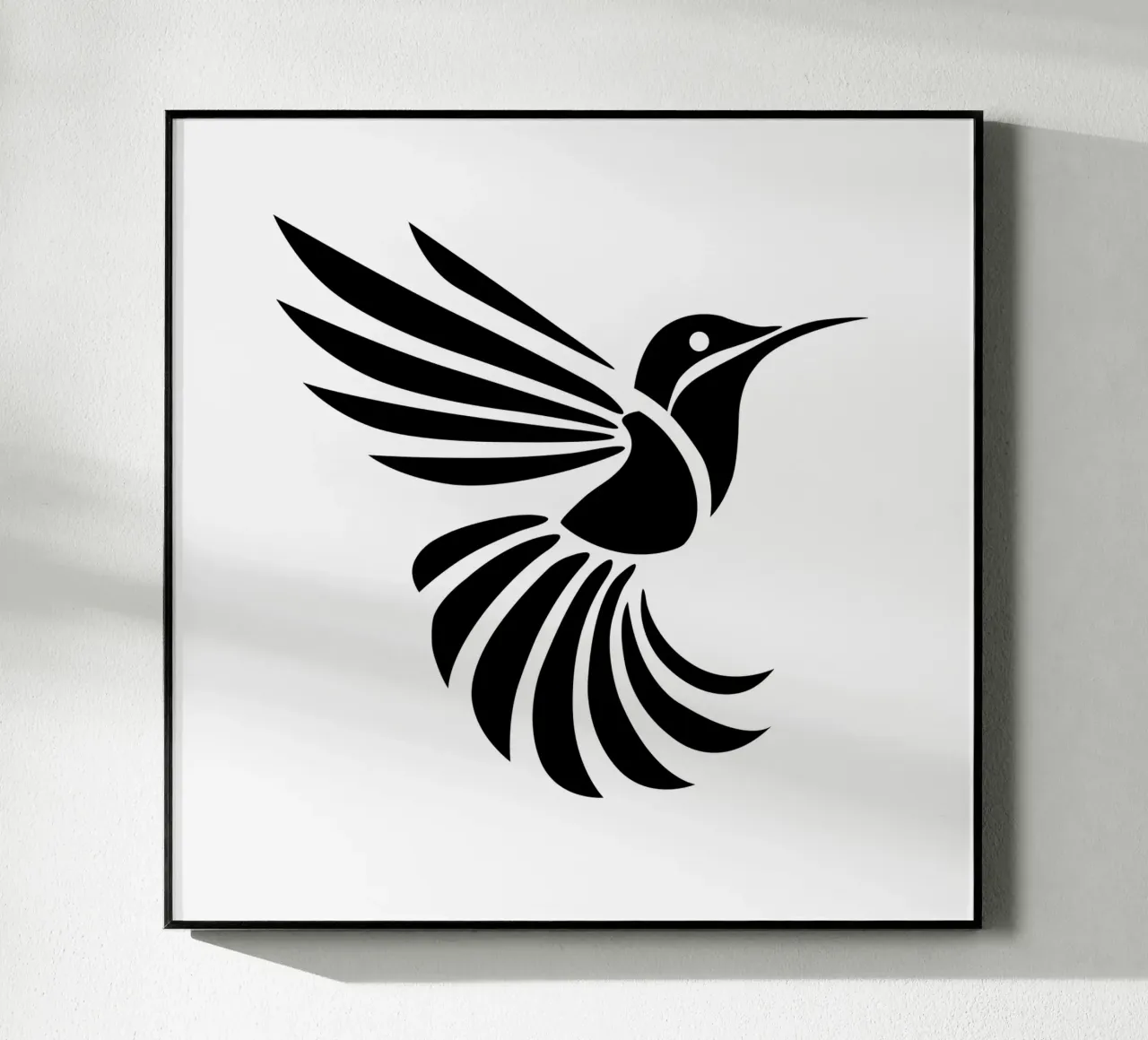 Silent Flight – Minimalist Hummingbird plexiglass da Sivaro