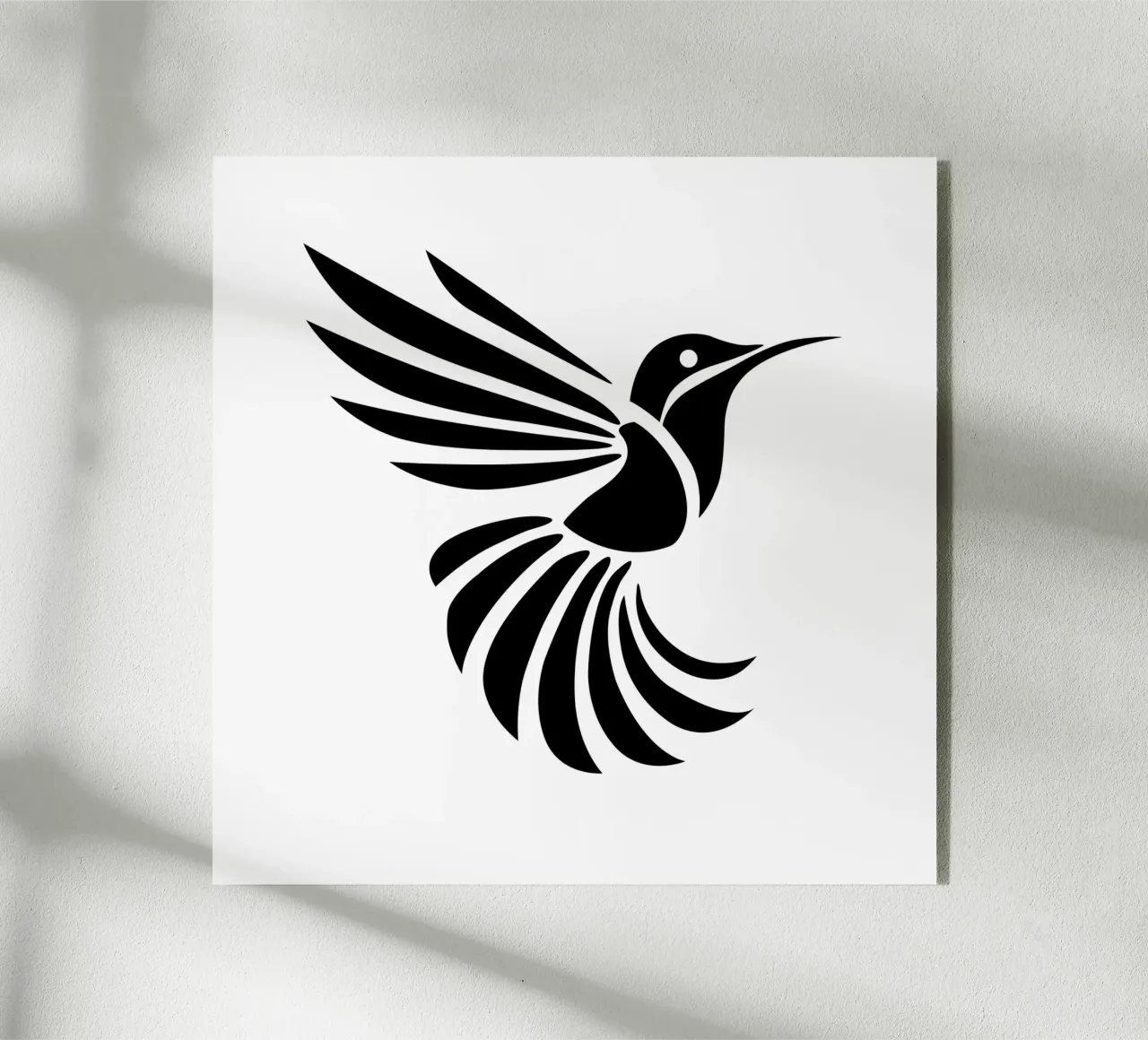 Silent Flight – Minimalist Hummingbird plexiglass da Sivaro