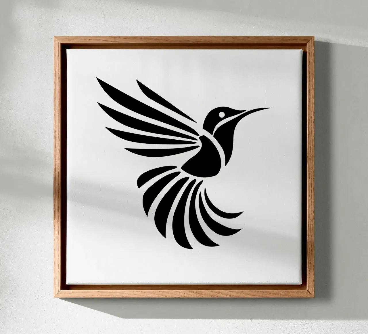 Silent Flight – Minimalist Hummingbird tela da Sivaro