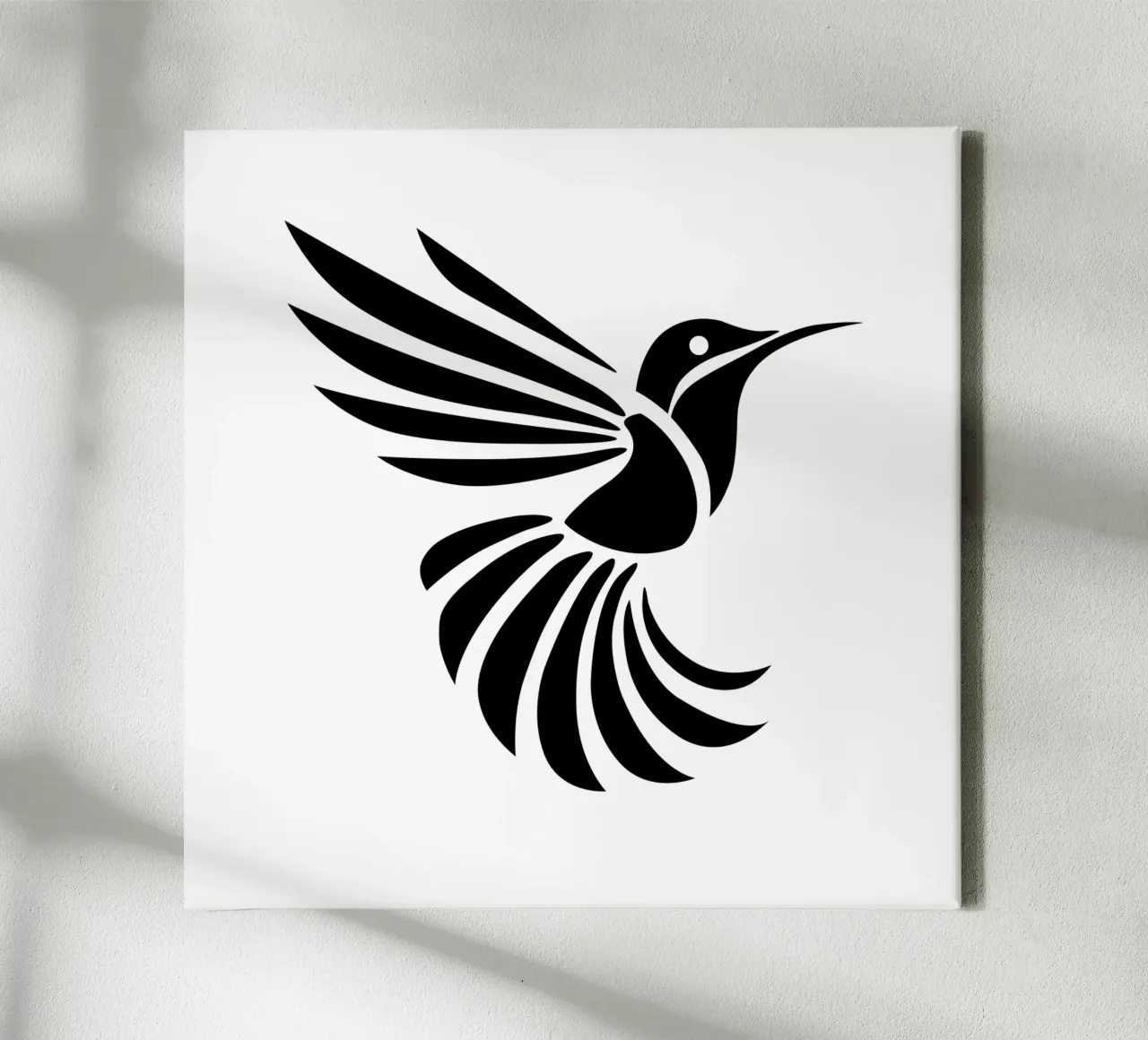 Silent Flight – Minimalist Hummingbird tela da Sivaro