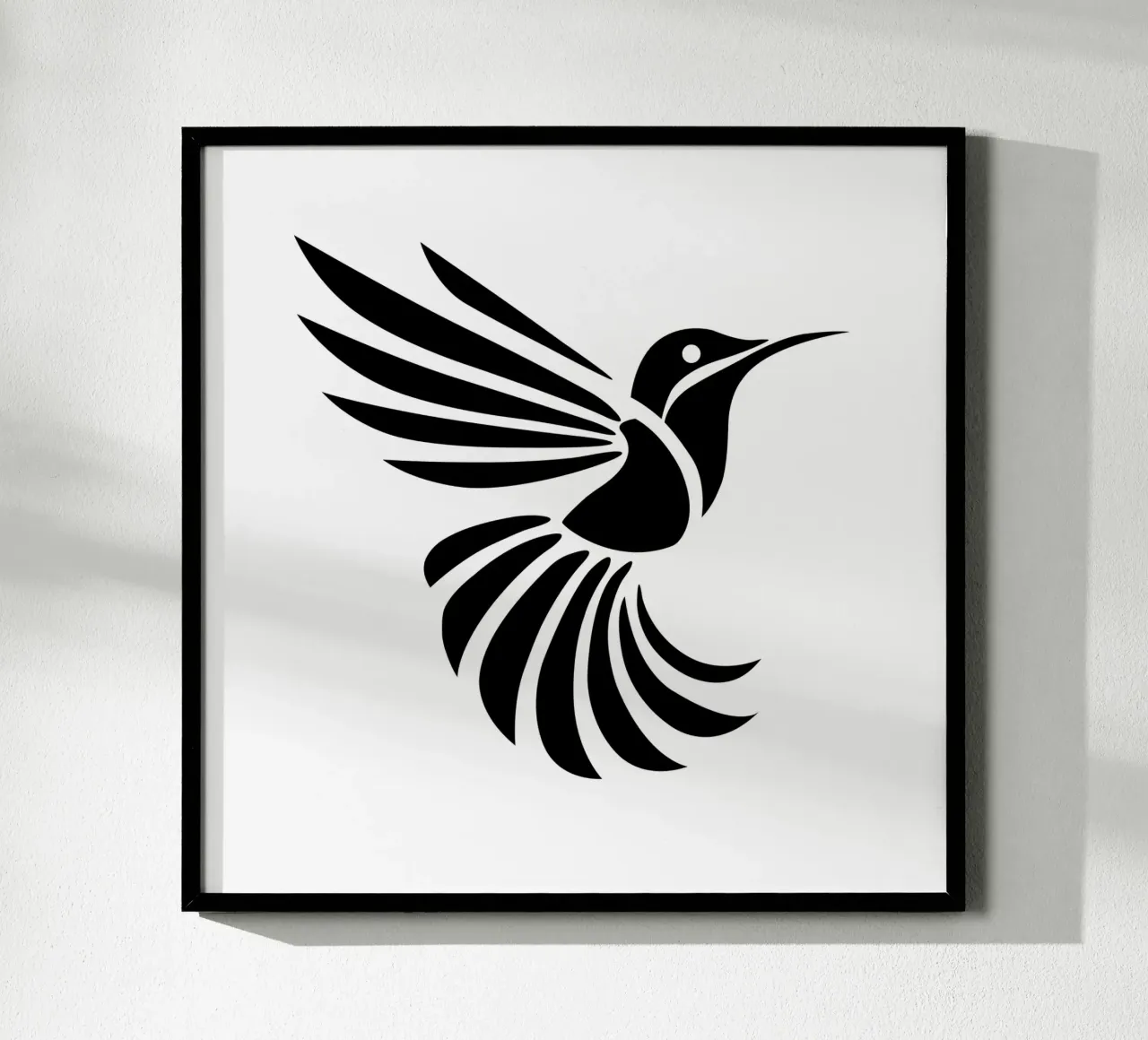 Silent Flight – Minimalist Hummingbird carta hahnemühle da Sivaro