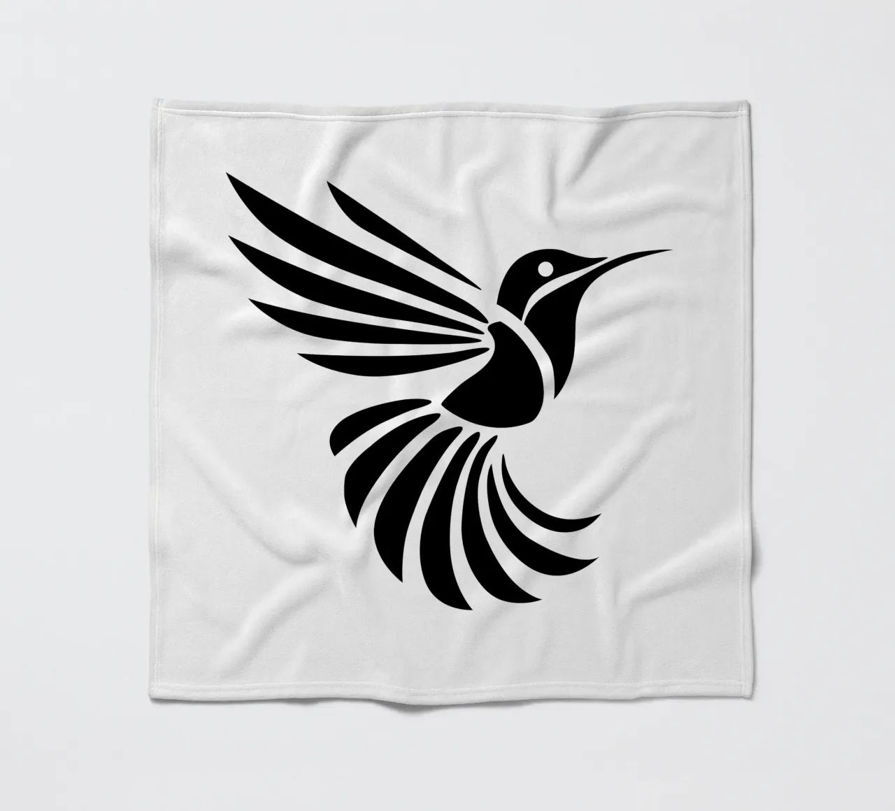 Silent Flight – Minimalist Hummingbird coperta in pile da Sivaro
