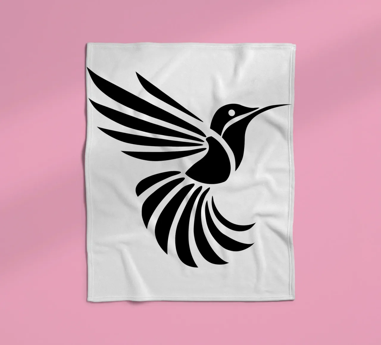 Silent Flight – Minimalist Hummingbird coperta in pile da Sivaro