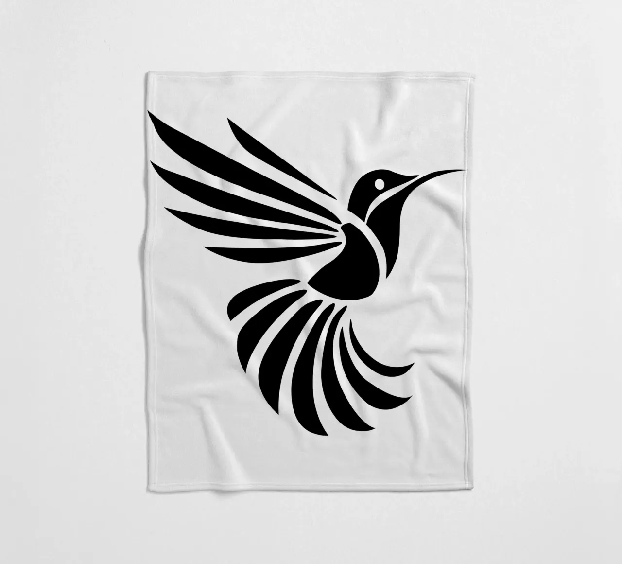 Silent Flight – Minimalist Hummingbird coperta in pile da Sivaro
