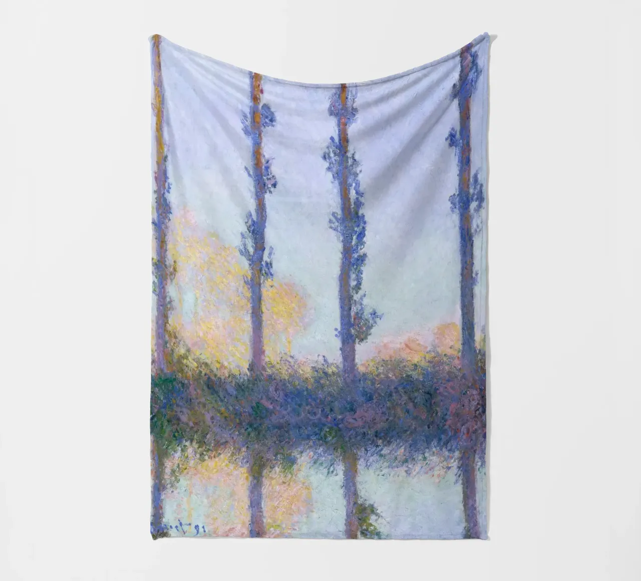 I quattro alberi (1891) di Claude Monet coperta in pile da Monet Art Prints