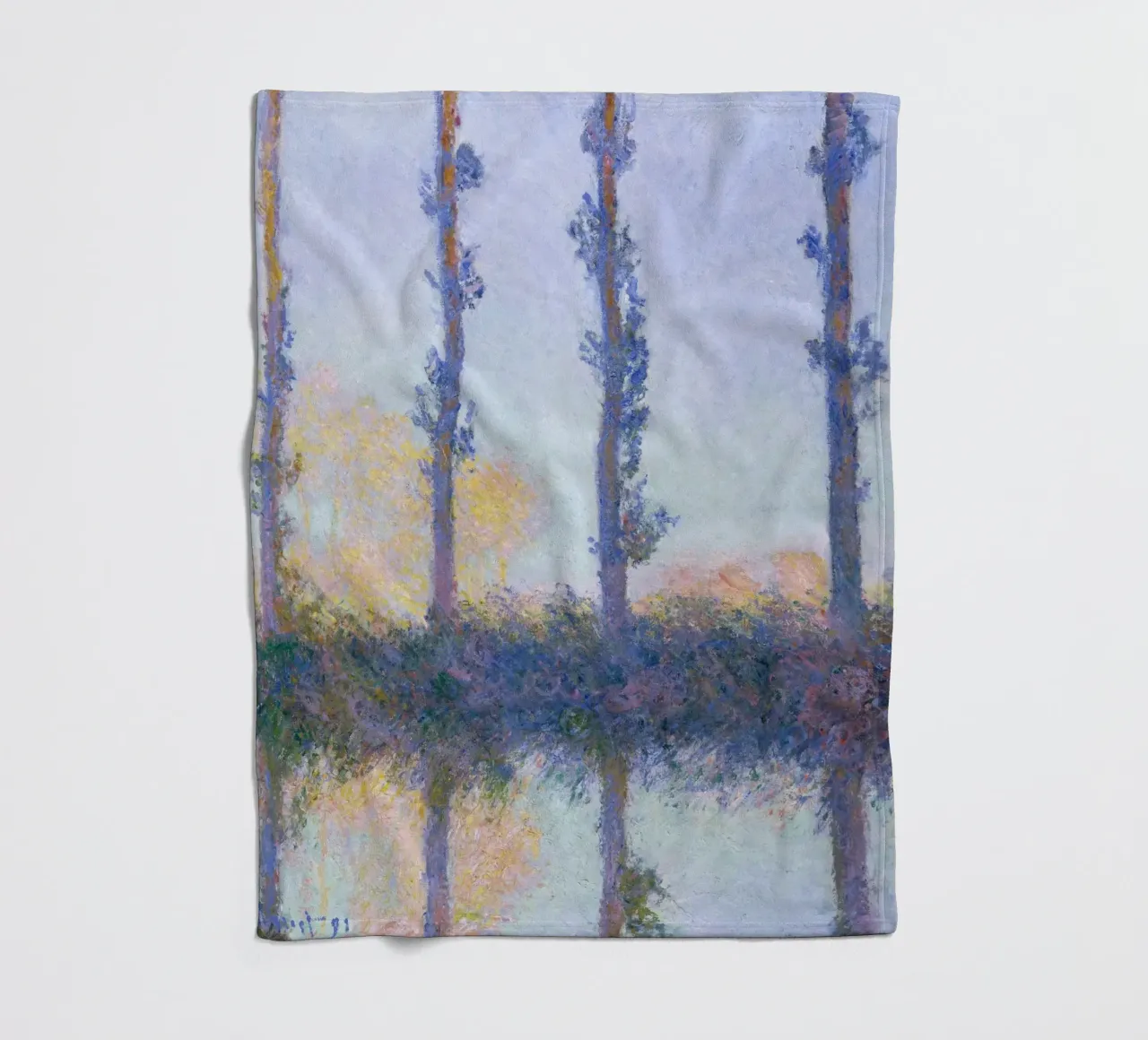 I quattro alberi (1891) di Claude Monet coperta in pile da Monet Art Prints