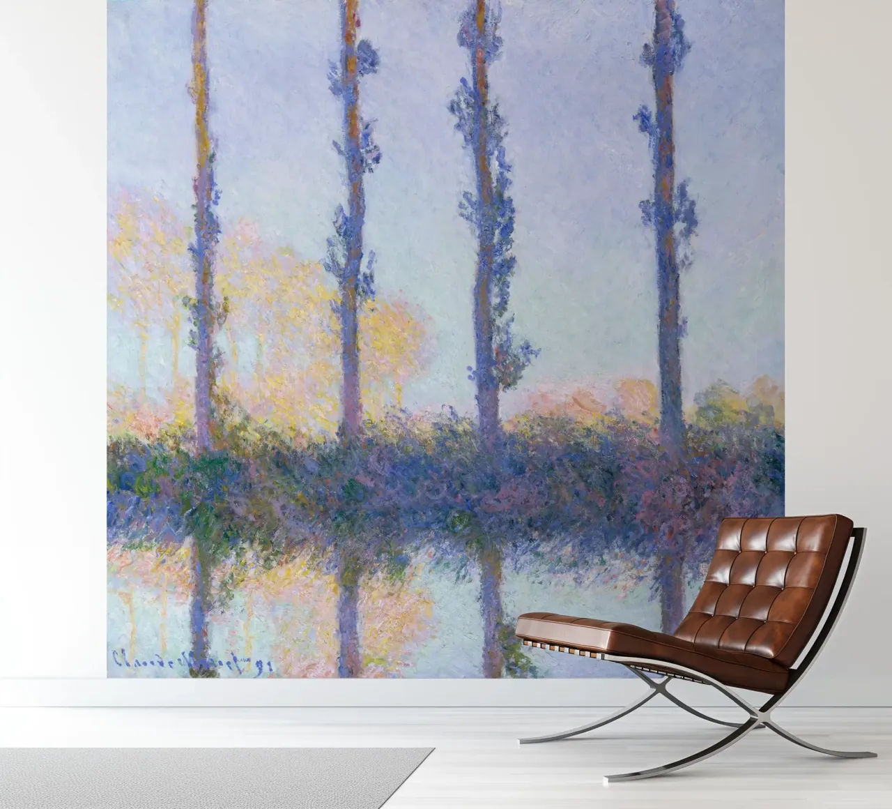 The Four Trees (1891) by Claude Monet photo wallpaper by Monet Art Prints