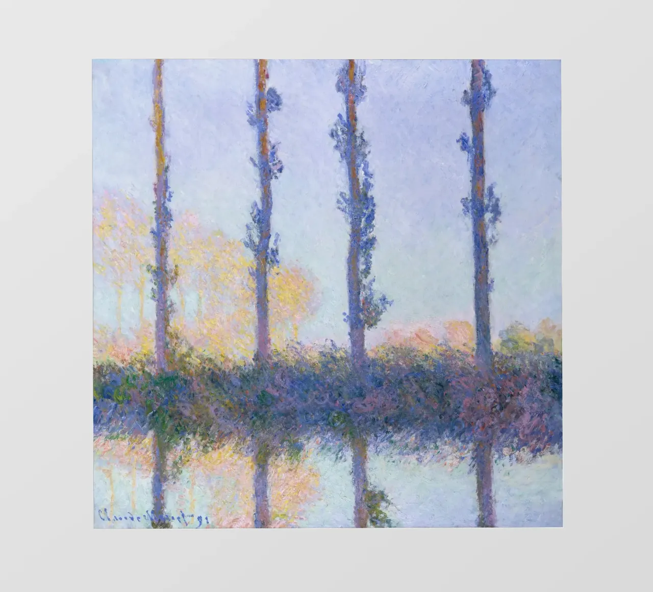 The Four Trees (1891) by Claude Monet photo wallpaper by Monet Art Prints