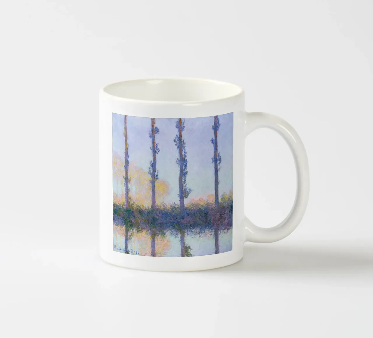 I quattro alberi (1891) di Claude Monet tazza in ceramica da Monet Art Prints