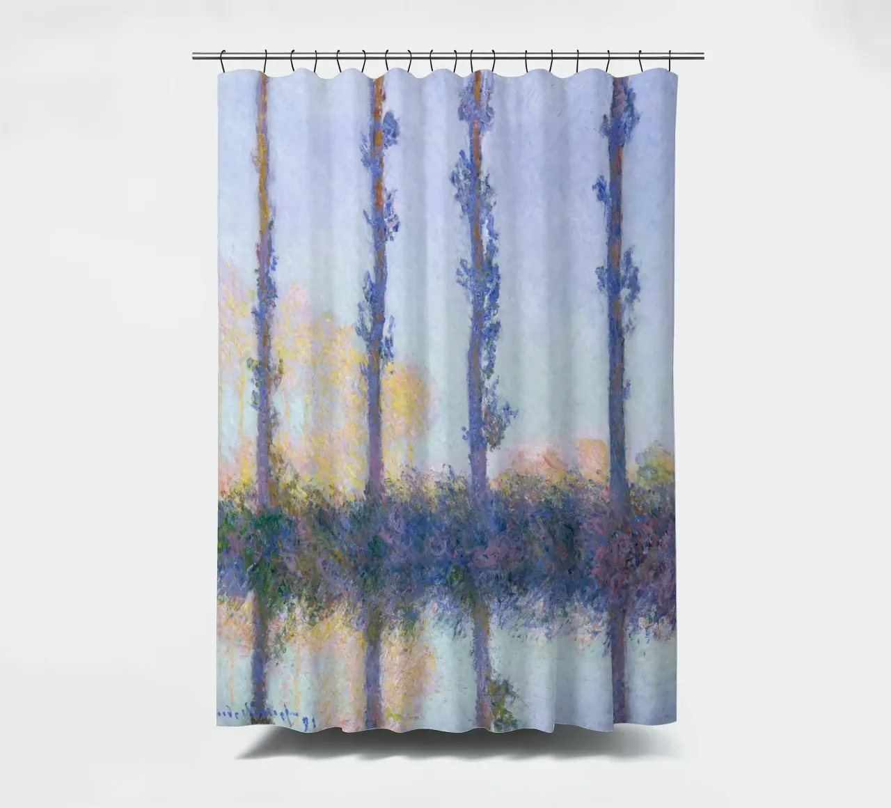 The Four Trees (1891) by Claude Monet shower curtain by Monet Art Prints