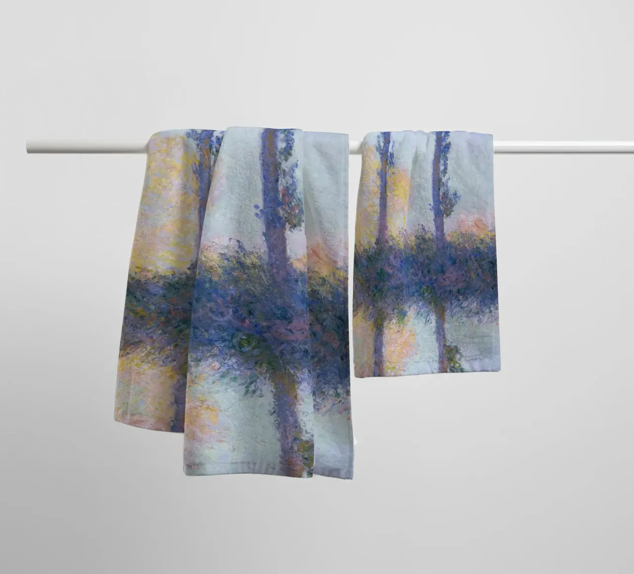The Four Trees (1891) by Claude Monet towel by Monet Art Prints
