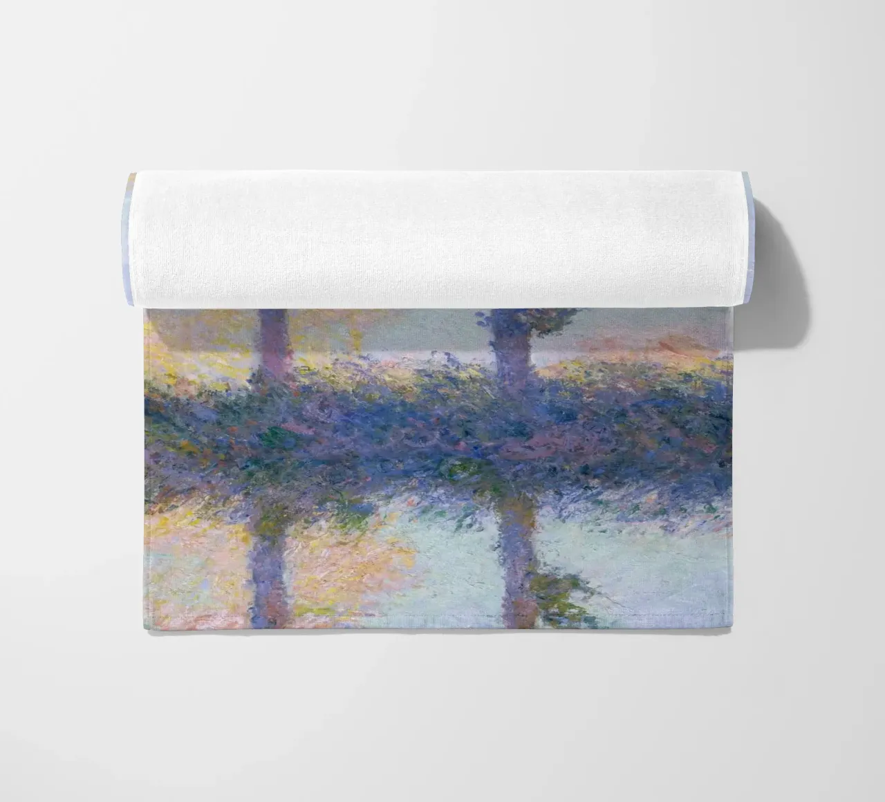 The Four Trees (1891) by Claude Monet beach towel by Monet Art Prints