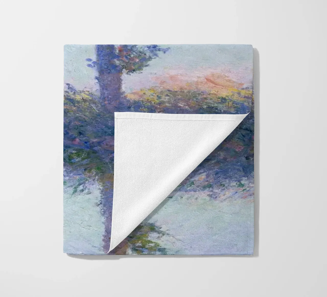 The Four Trees (1891) by Claude Monet beach towel by Monet Art Prints