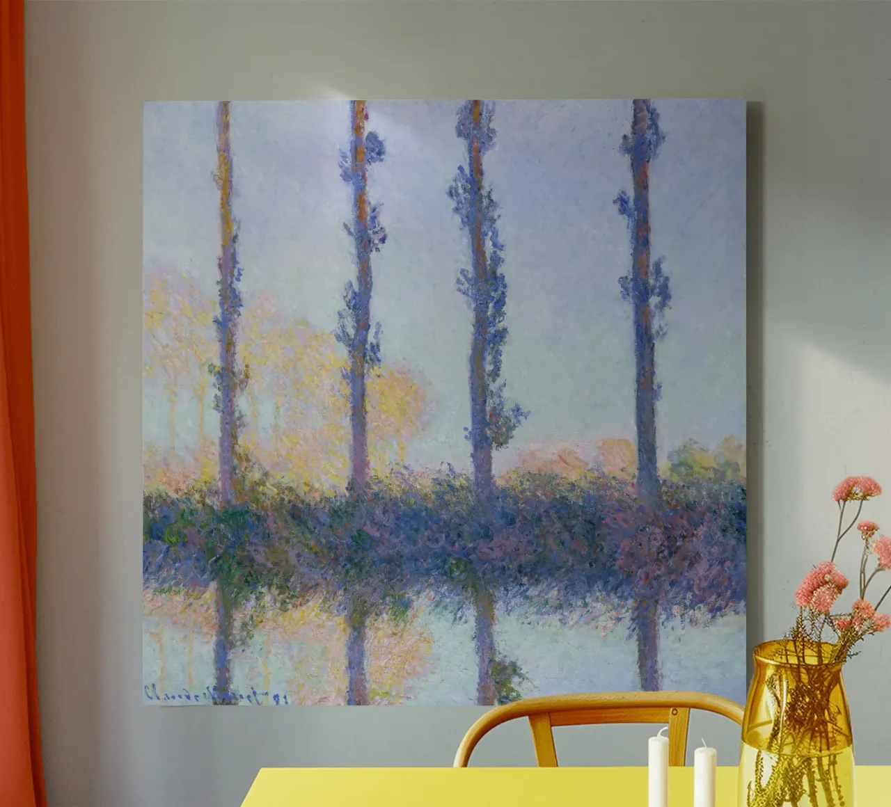 The Four Trees (1891) by Claude Monet canvas by Monet Art Prints