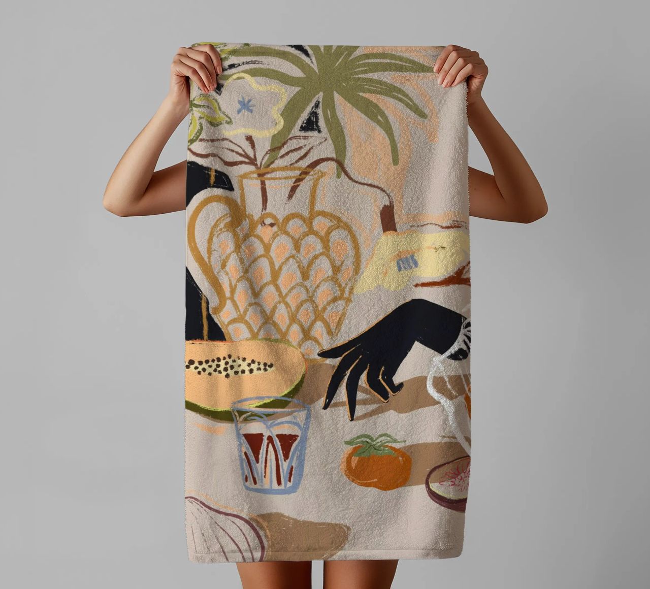 Fruits on The Table towel by Arty Guava