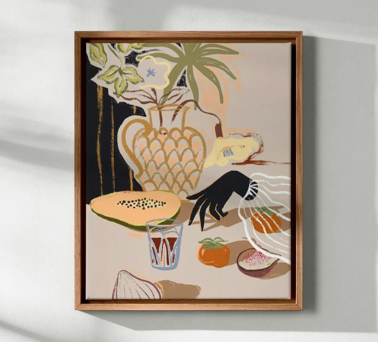 Fruits on The Table tela con Cornice a cassetta da Arty Guava