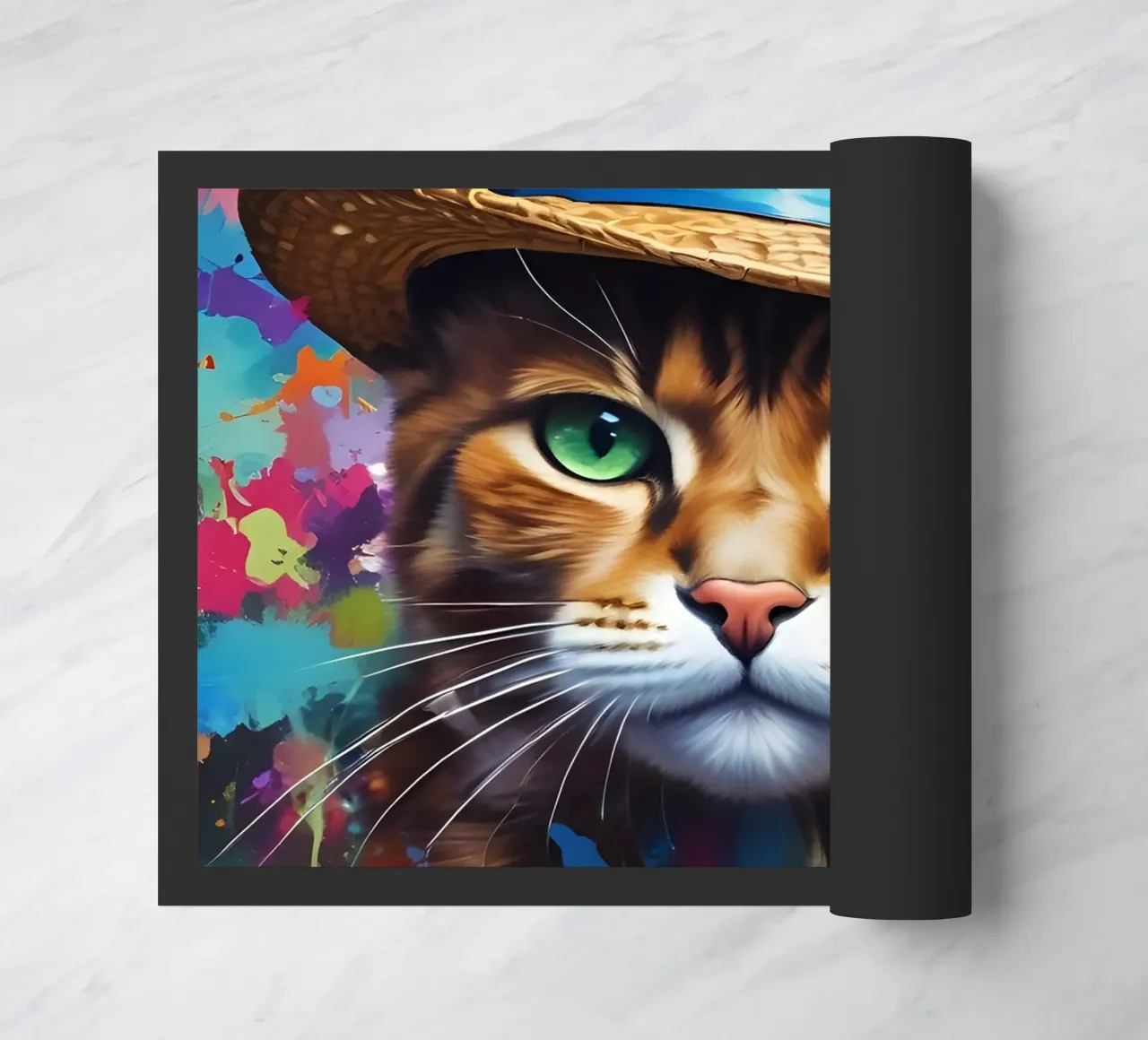 Il gatto con il cappello di paglia zerbino da MakArena