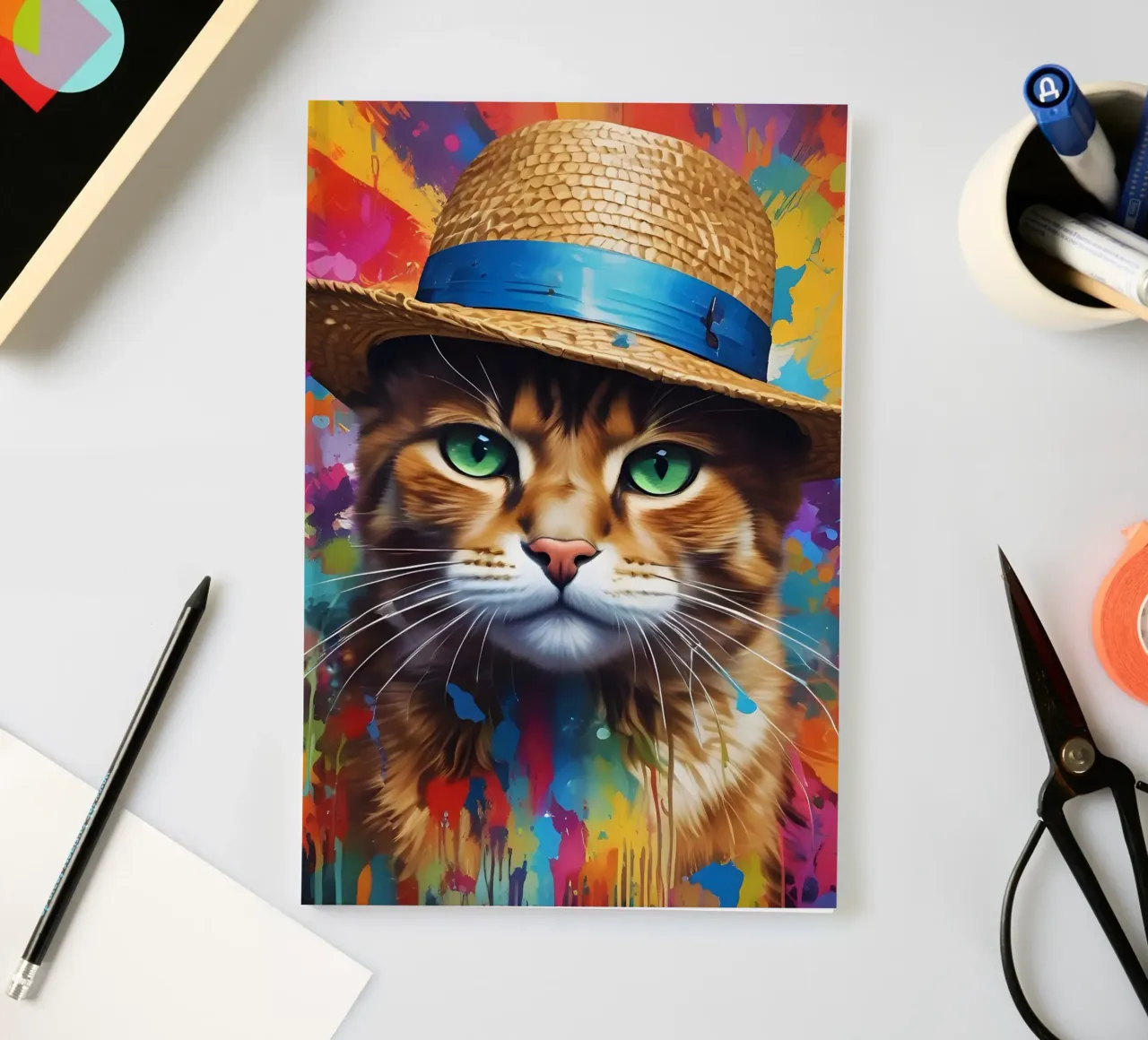 Cat in the Straw Hat notebook by MakArena