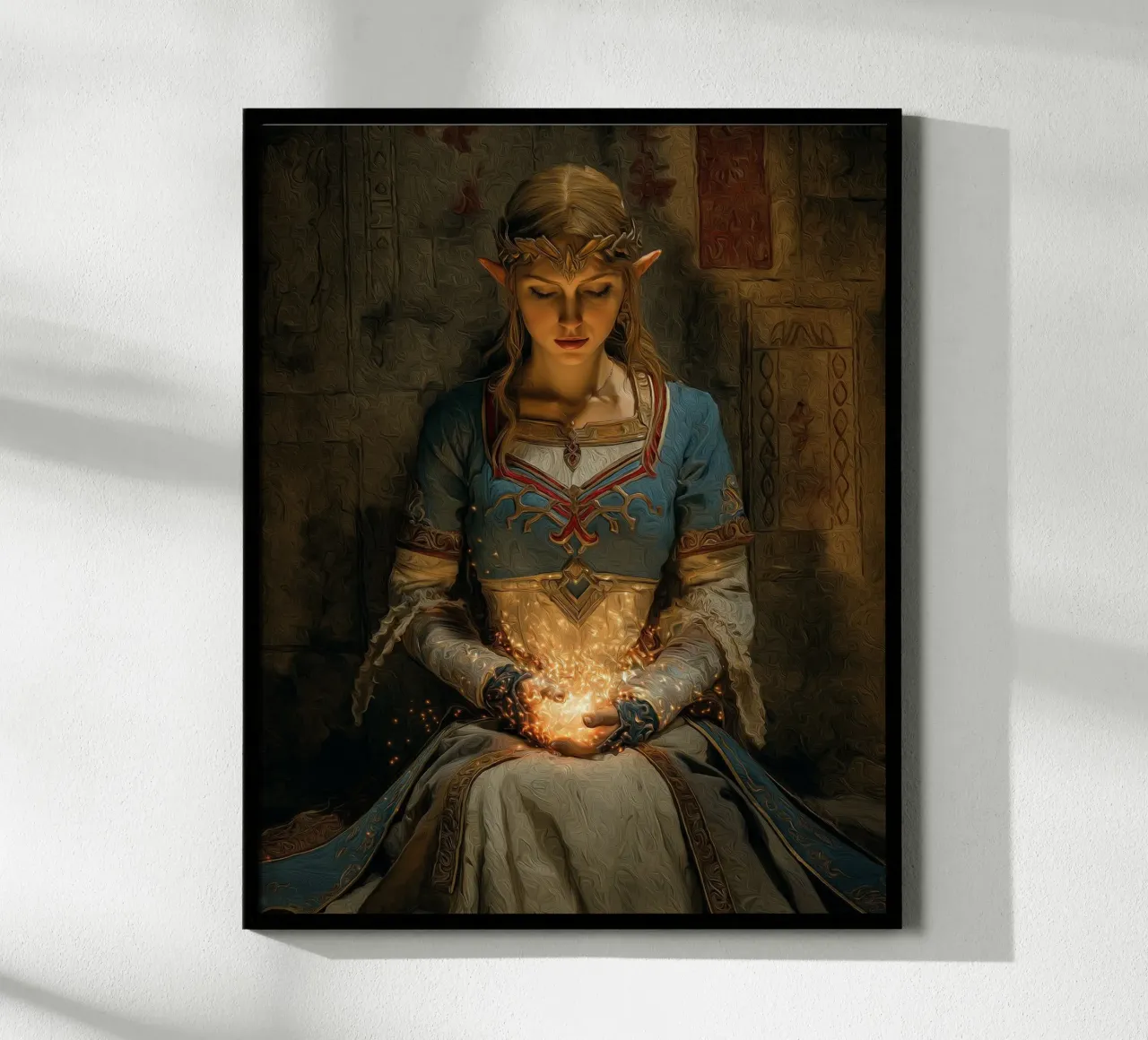 La leggenda di Zelda Breath of the Wild poster con telaio in alluminio da Fleur de Lys