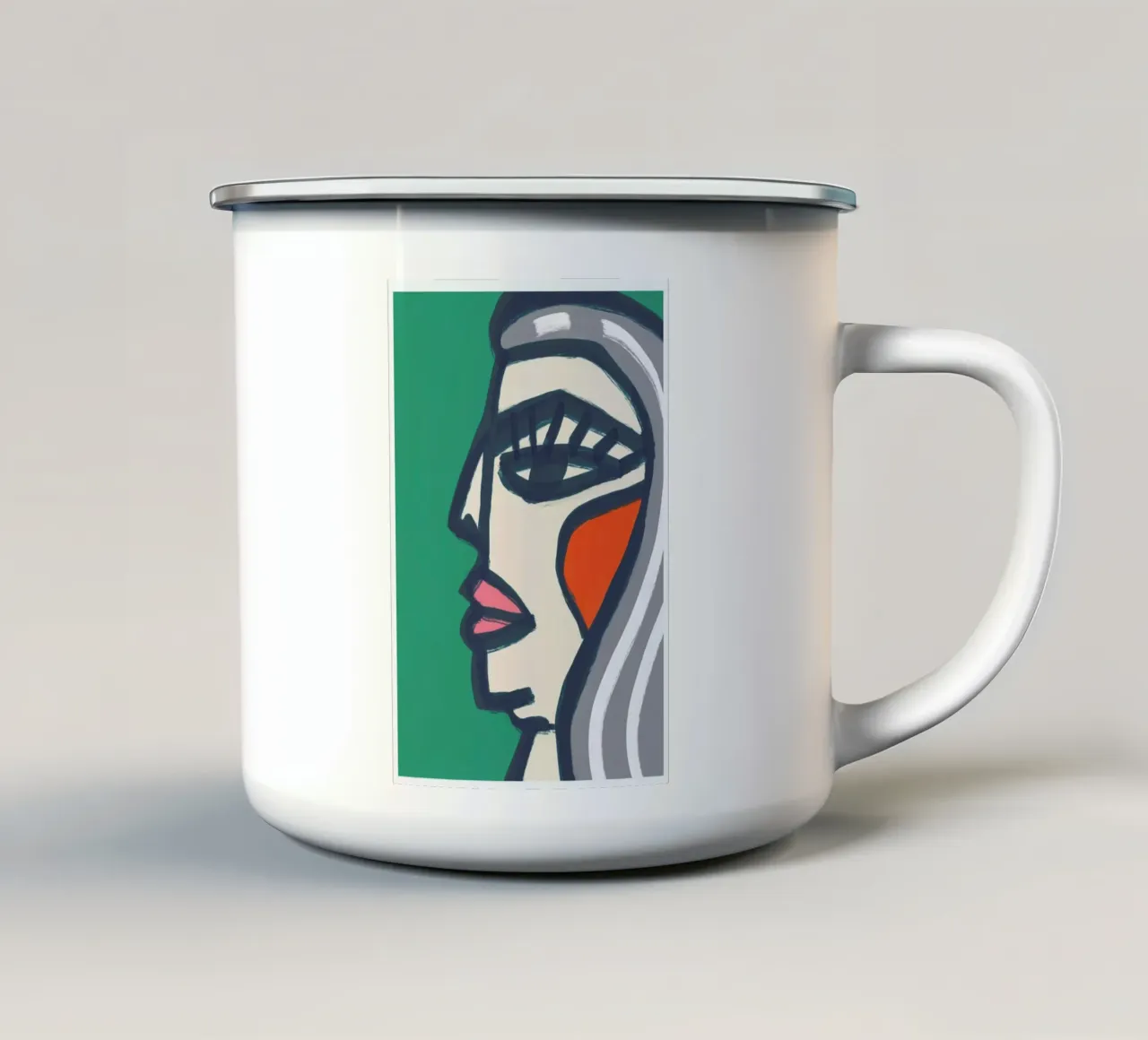 Laura tazza in smalto da Maria Kritzas