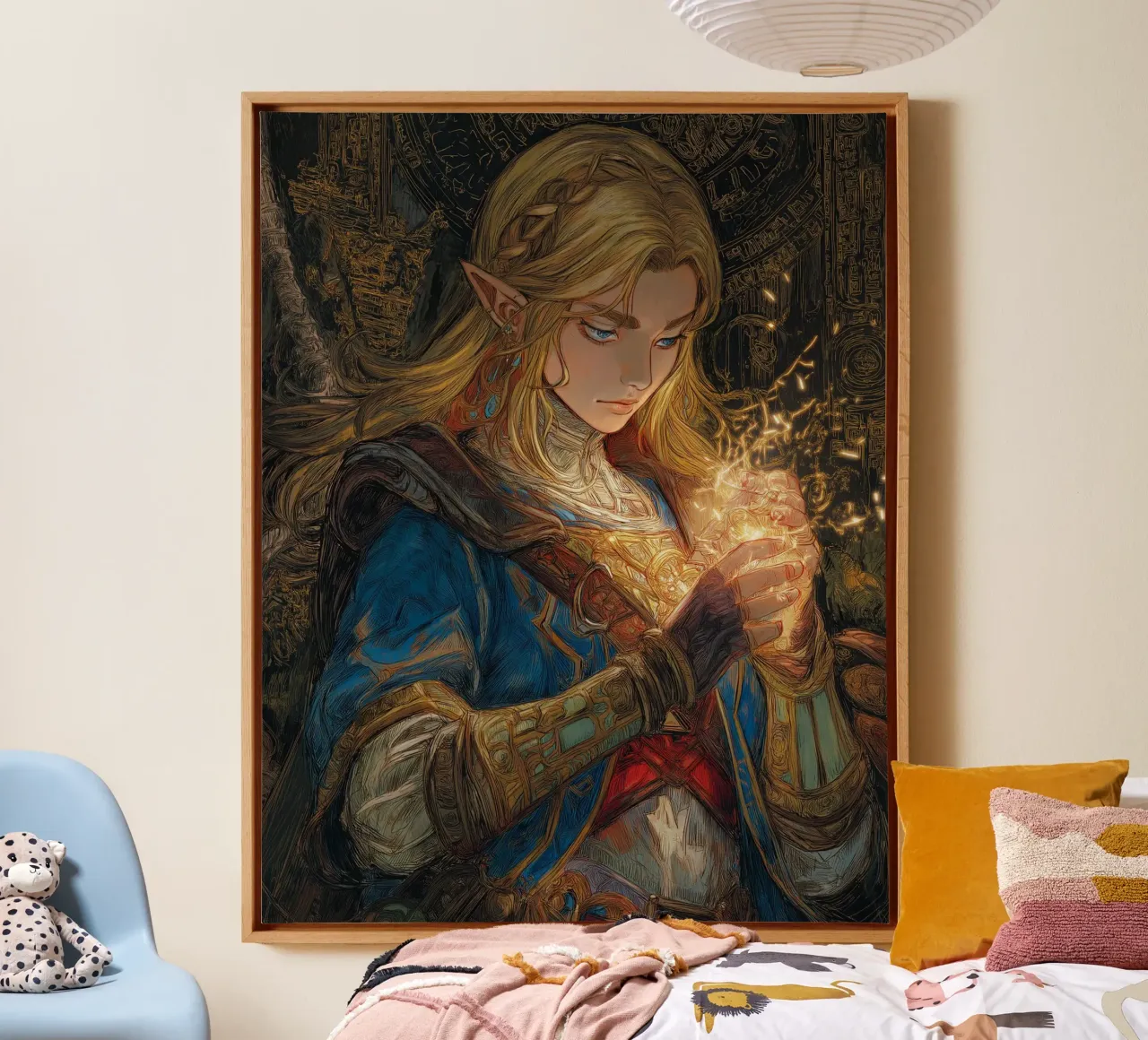 The Legend of Zelda Breath of the Wild canvas with Floater frame by Fleur de Lys