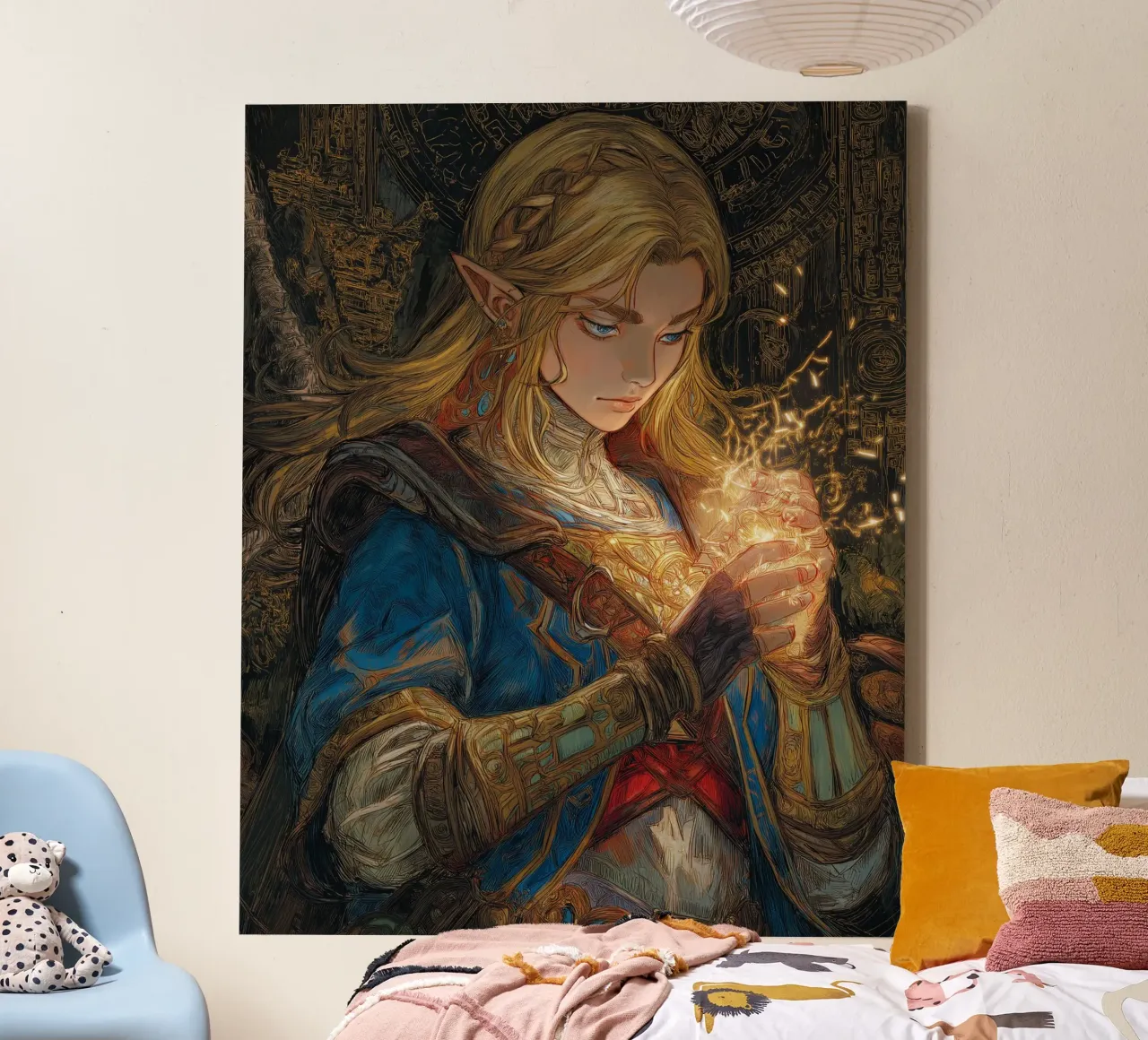 The Legend of Zelda Breath of the Wild canvas with Floater frame by Fleur de Lys