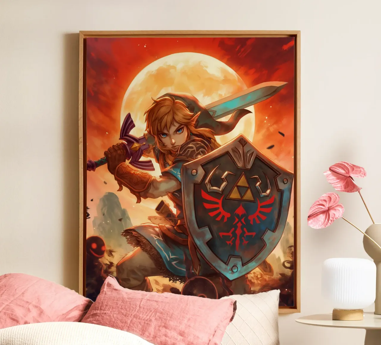 The Legend of Zelda Breath of the Wild canvas with Floater frame by Fleur de Lys