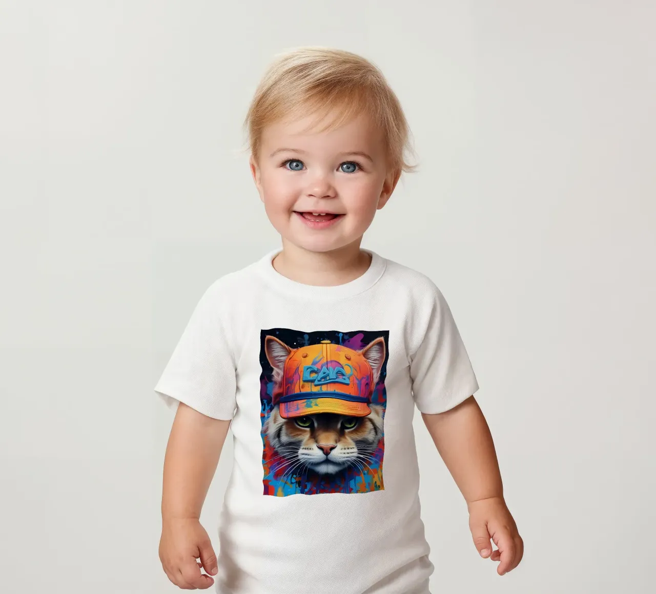 Brutale Katze mit Mütze Baby T-Shirt von MakArena