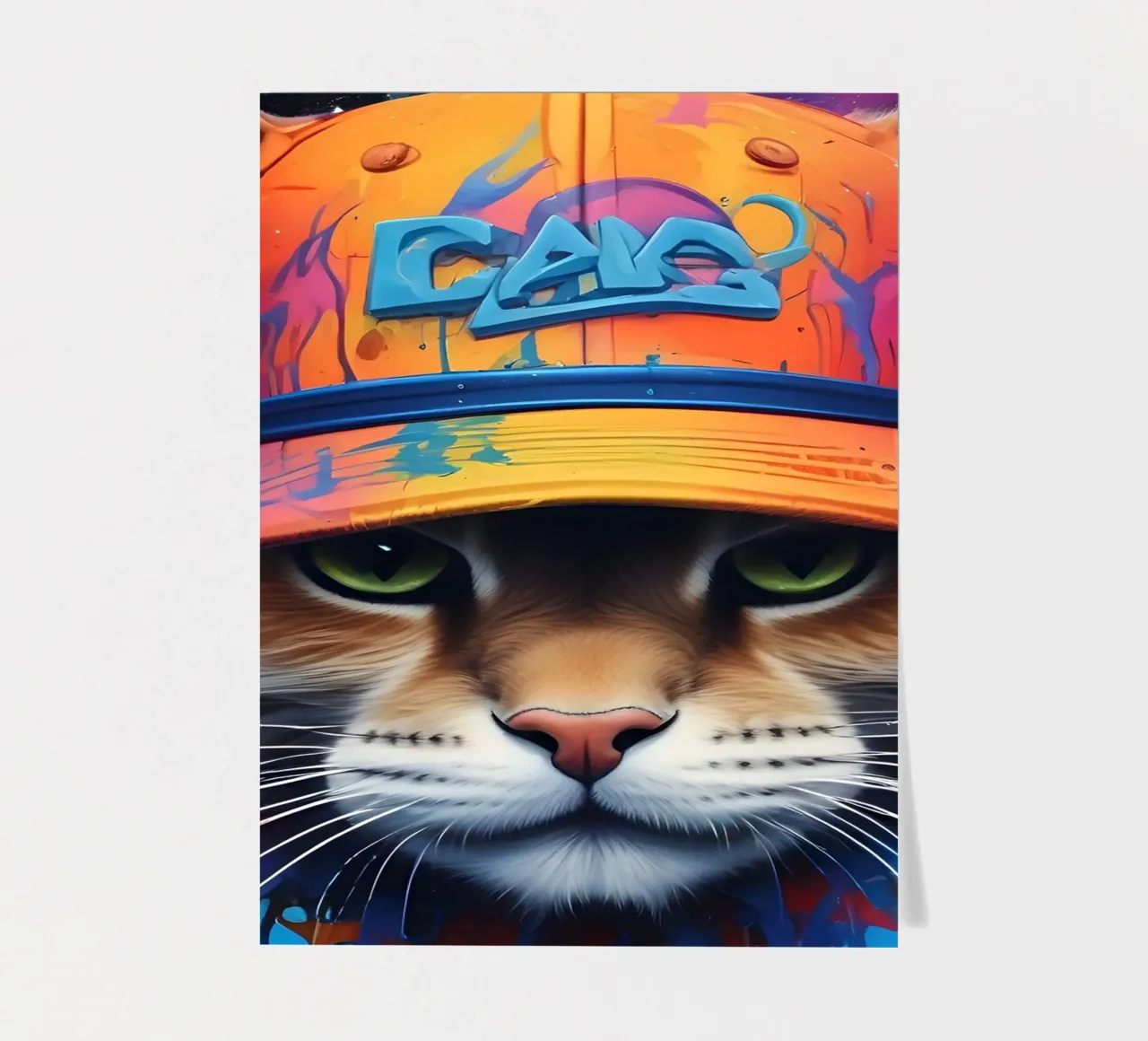 Brutal cat in a cap sticker sheet by MakArena