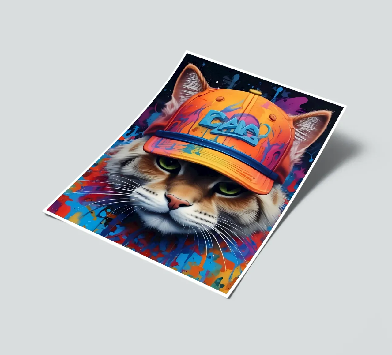 Brutal cat in a cap sticker sheet by MakArena