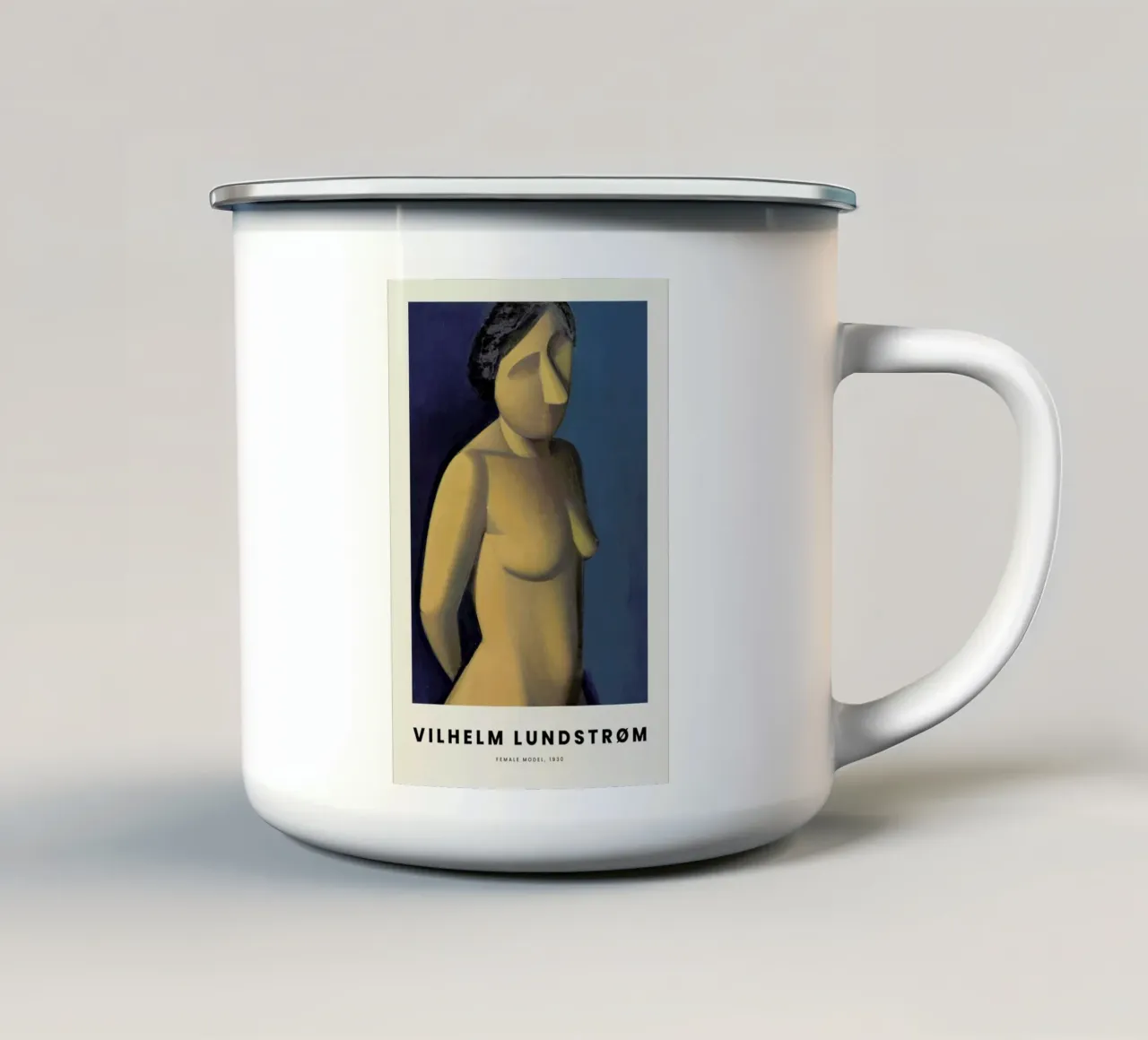 Lundstrøm - Female Model tazza in smalto da Vintage by JUNIQE