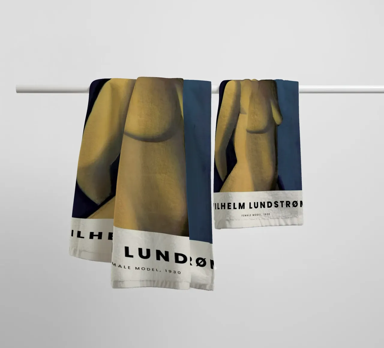 Lundstrøm - Female Model asciugamano da bagno da Vintage by JUNIQE