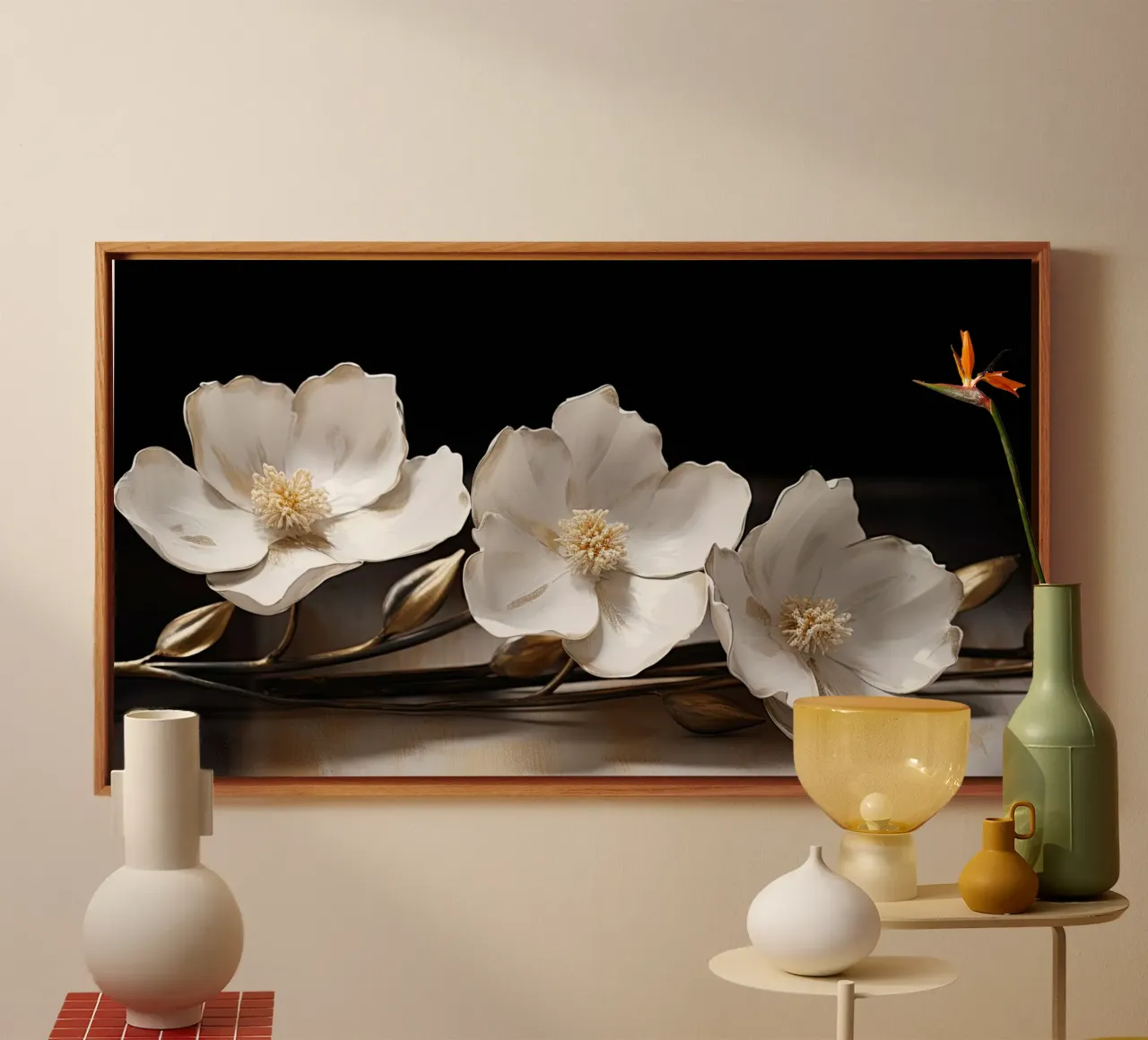 Muurkunst van Imagine canvas met Baklijst van Imagine