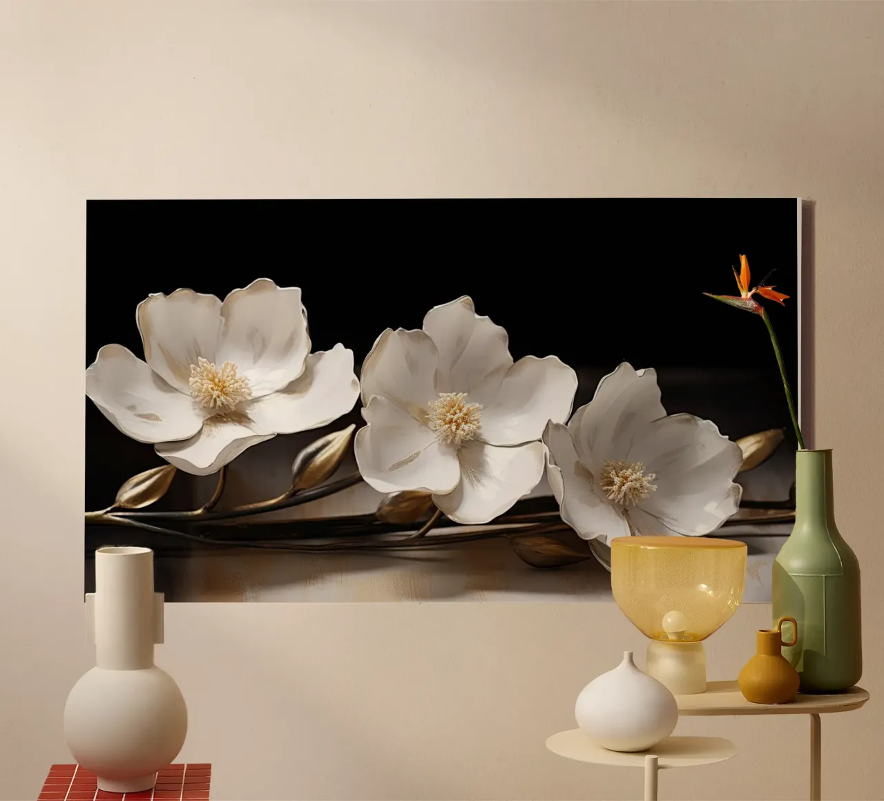 Muurkunst van Imagine canvas met Baklijst van Imagine
