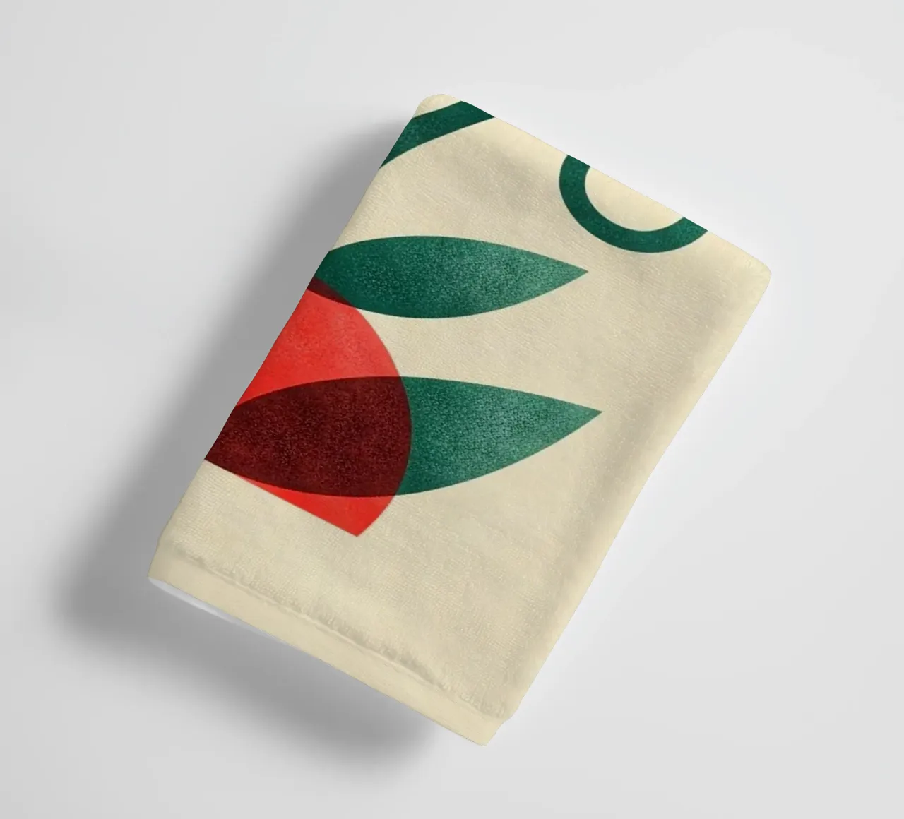Floral bauhaus #034: Folk Art Bloom Handtuch von Zen Design
