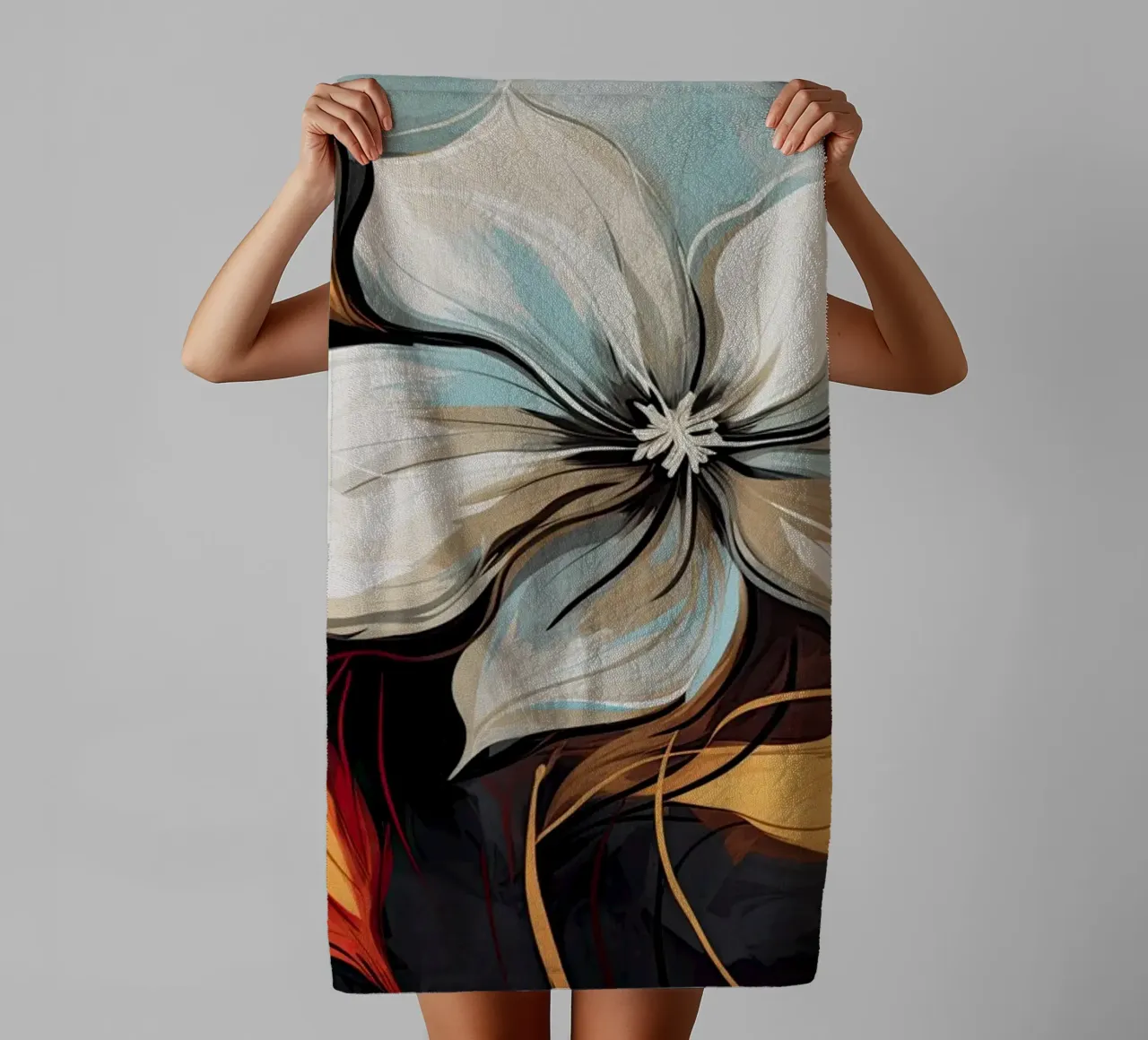 Fiori astratti asciugamano da bagno da Imagine