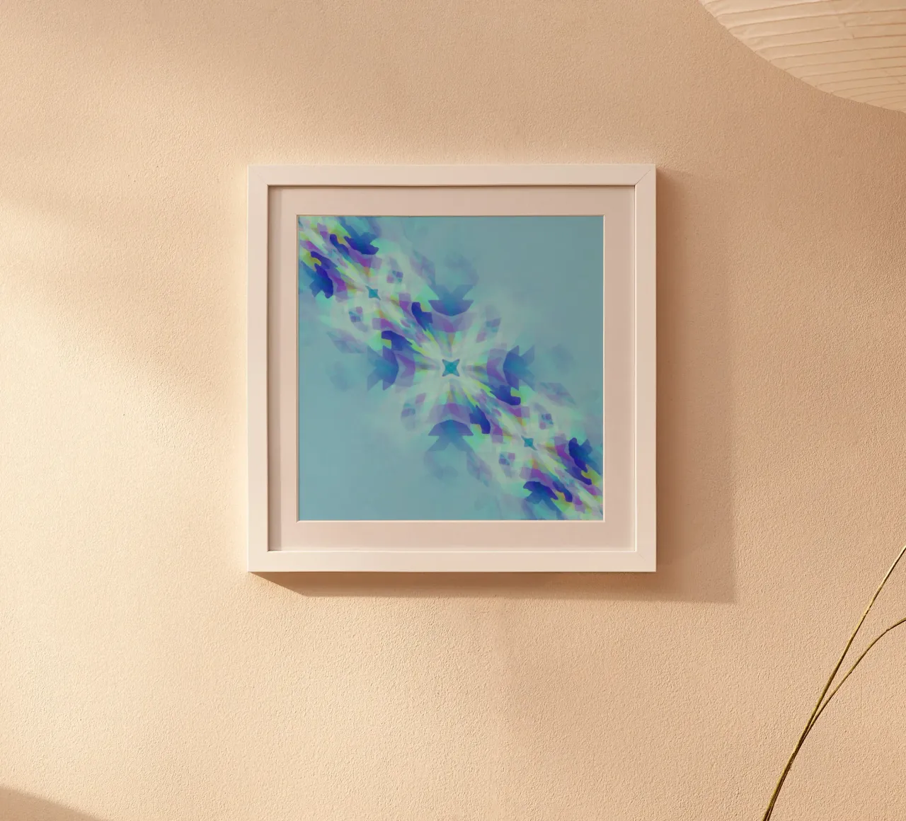 Illusione di quadrati blu, deformati e ruotati in diagonale carta hahnemühle da Gürsel Yesil Digital Art