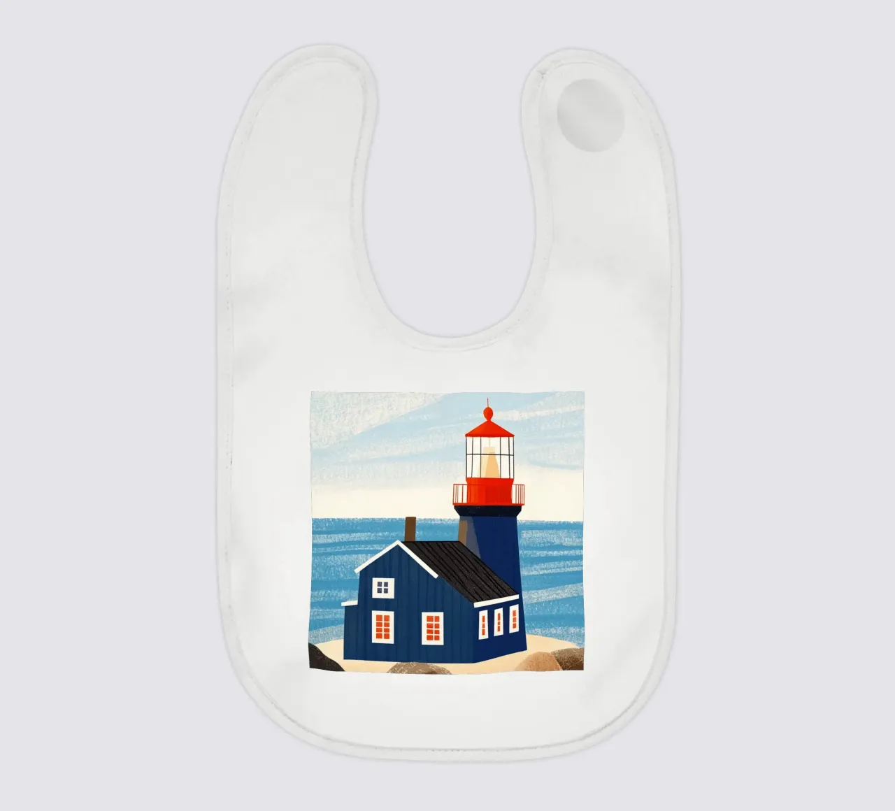 Faro blu bavaglino da Curious Canvas